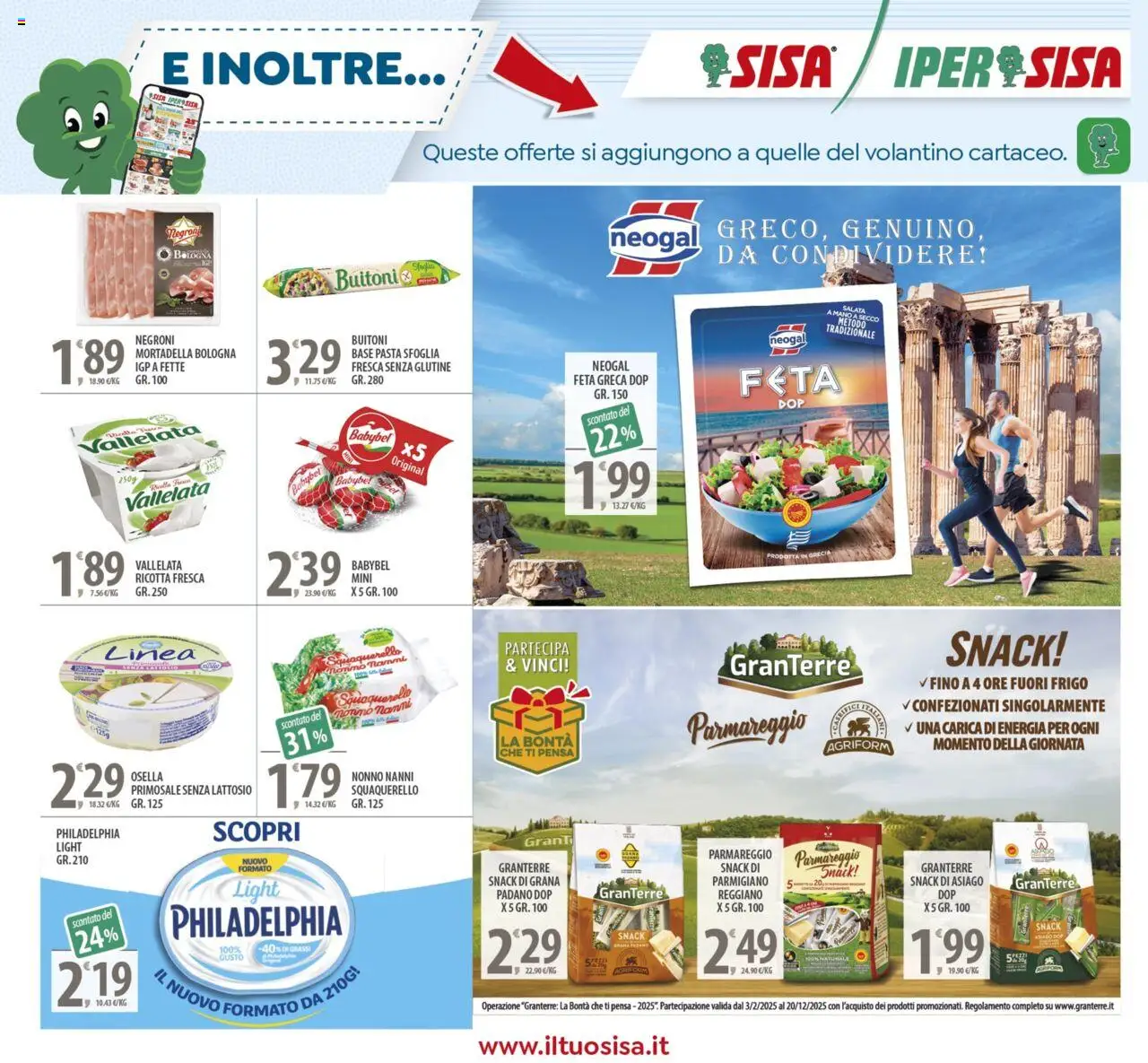 Volantino SISA del 14.10.2025 | Pagina: 20 | Prodotti: Pasta, Tonno, Ricotta, Feta