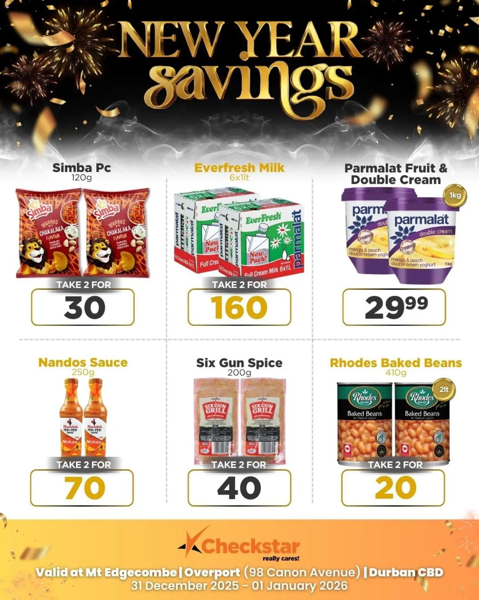 New Check Star catalogue – valid from 31.12.2025 | Page: 5 | Products: Beans, Baked beans, Yoghurt, Seasoning