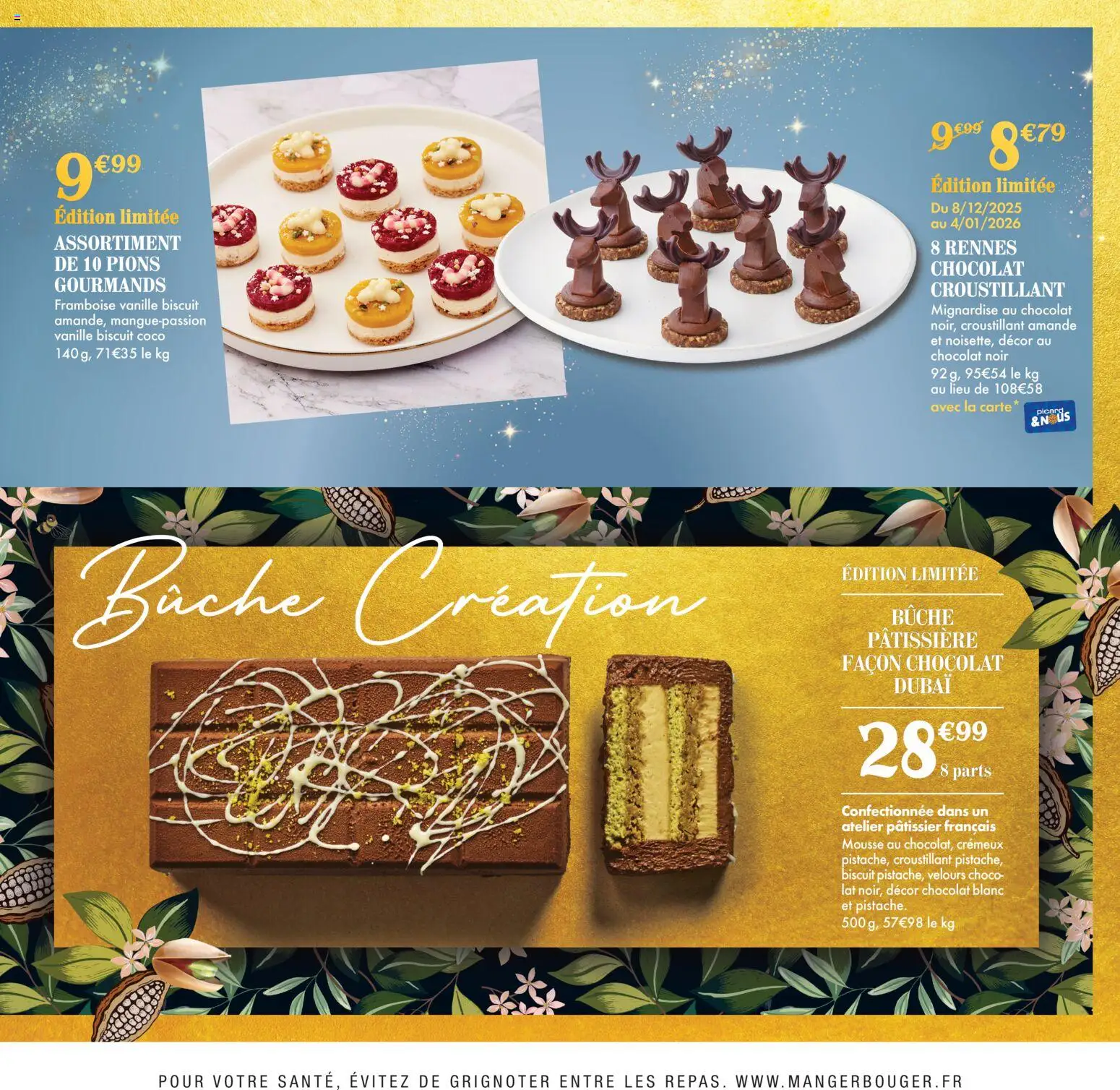 {H1} | Page: 13 | Produits: Amande, Framboise, Chocolat, Bûche pâtissière