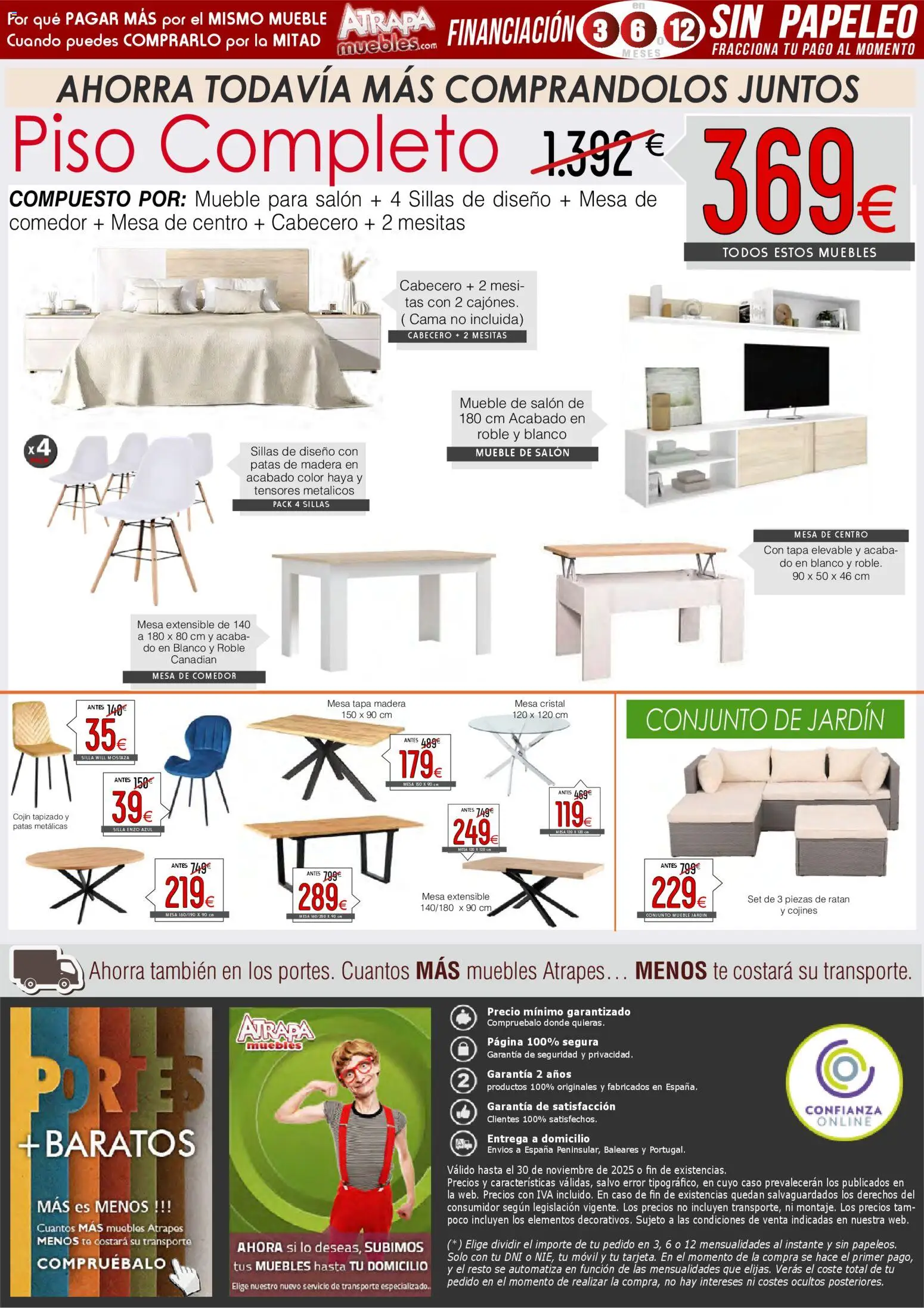 Atrapa Muebles - Black Friday │ válido desde el 14.11.2025 | Página: 48 | Productos: Mesa extensible, Cama, Cojín, Mesa