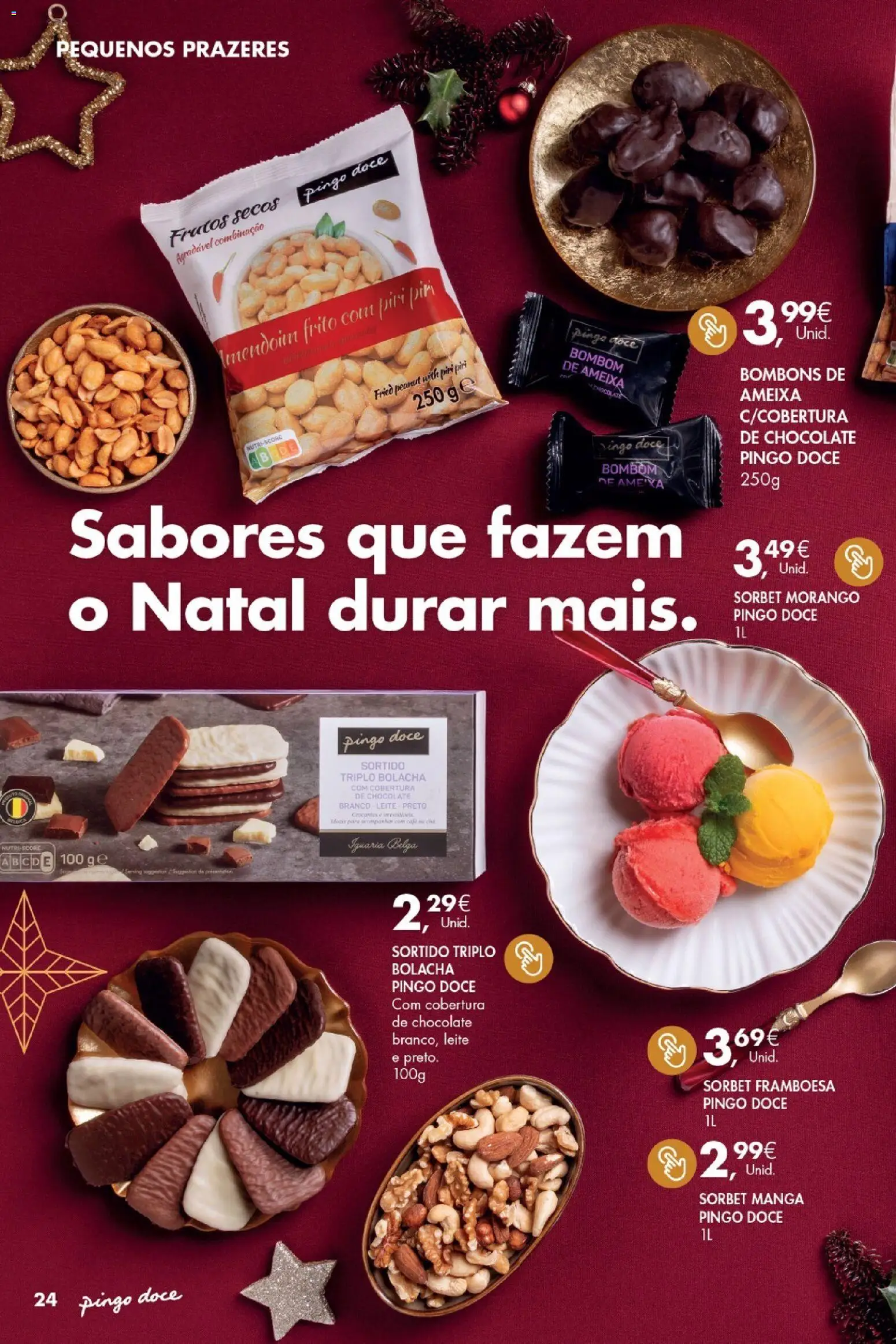 Pingo Doce - Catálogo de Natal │ válido de 25.11.2025 | Página: 24 | Produtos: Bombom, Chocolates, Leite, Chocolate