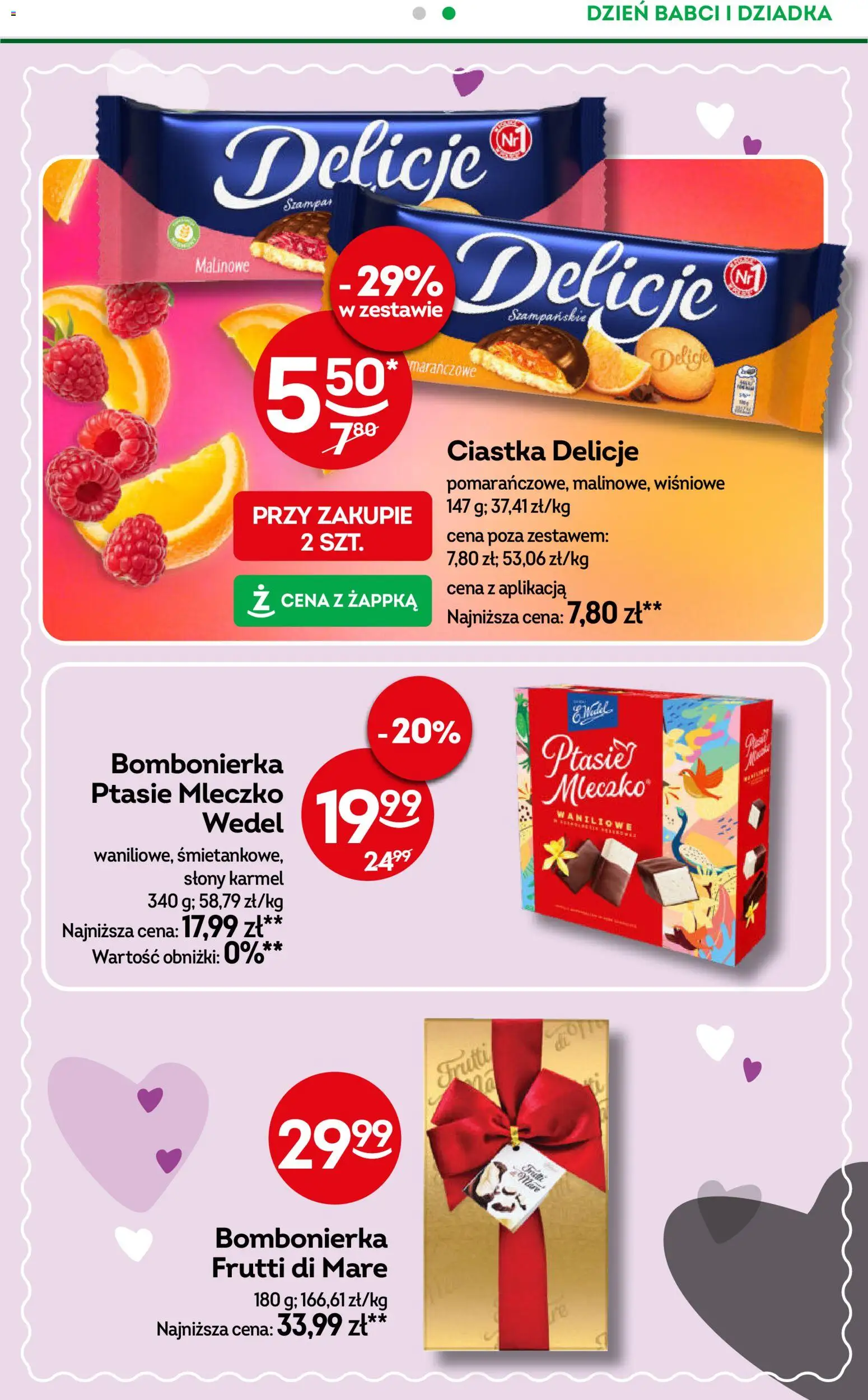 Żabka Gazetka od 14.01.2026 | Strona: 9 | Produkty: Bombonierka, Ptasie mleczko, Frutti di Mare, Ciastka