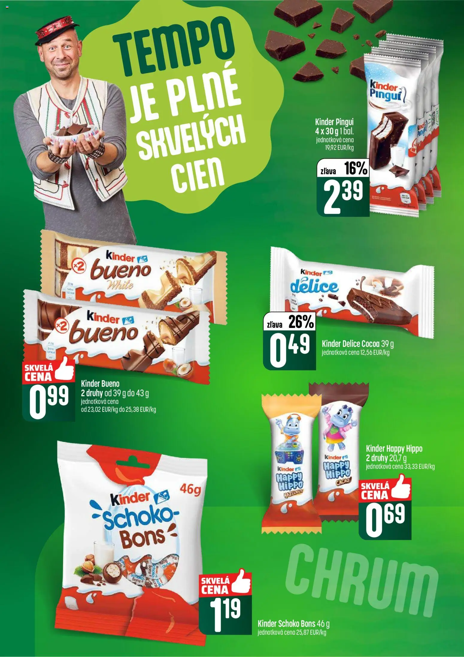 Nové COOP Jednota akcie – leták je platný od 22.01.2026 | Strana: 40 | Produkty: Kinder, Kinder Bueno