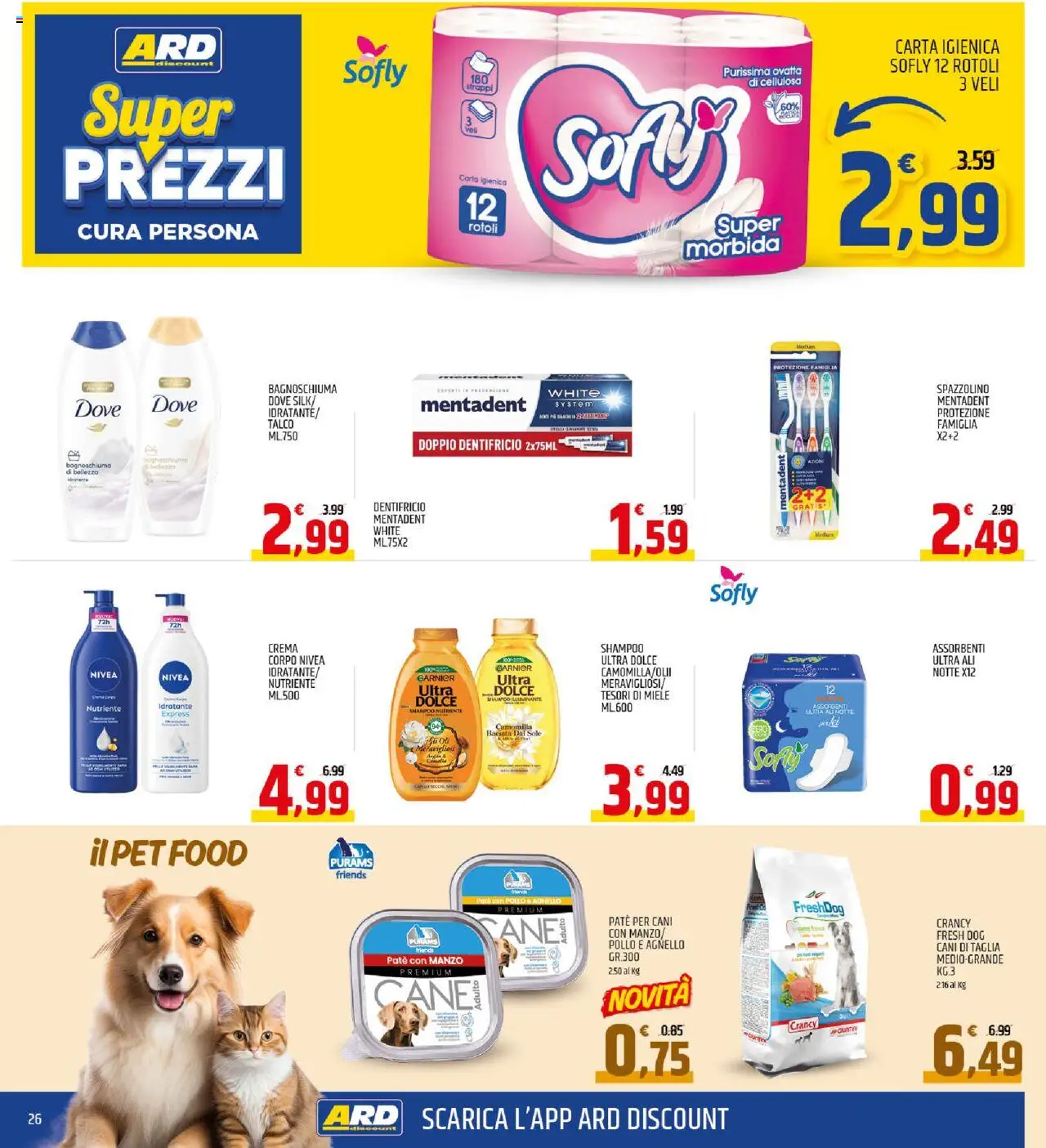 Volantino ARD Discount del 07.08.2025 | Pagina: 26 | Prodotti: Dentifricio, Spazzolino, Pollo, Agnello
