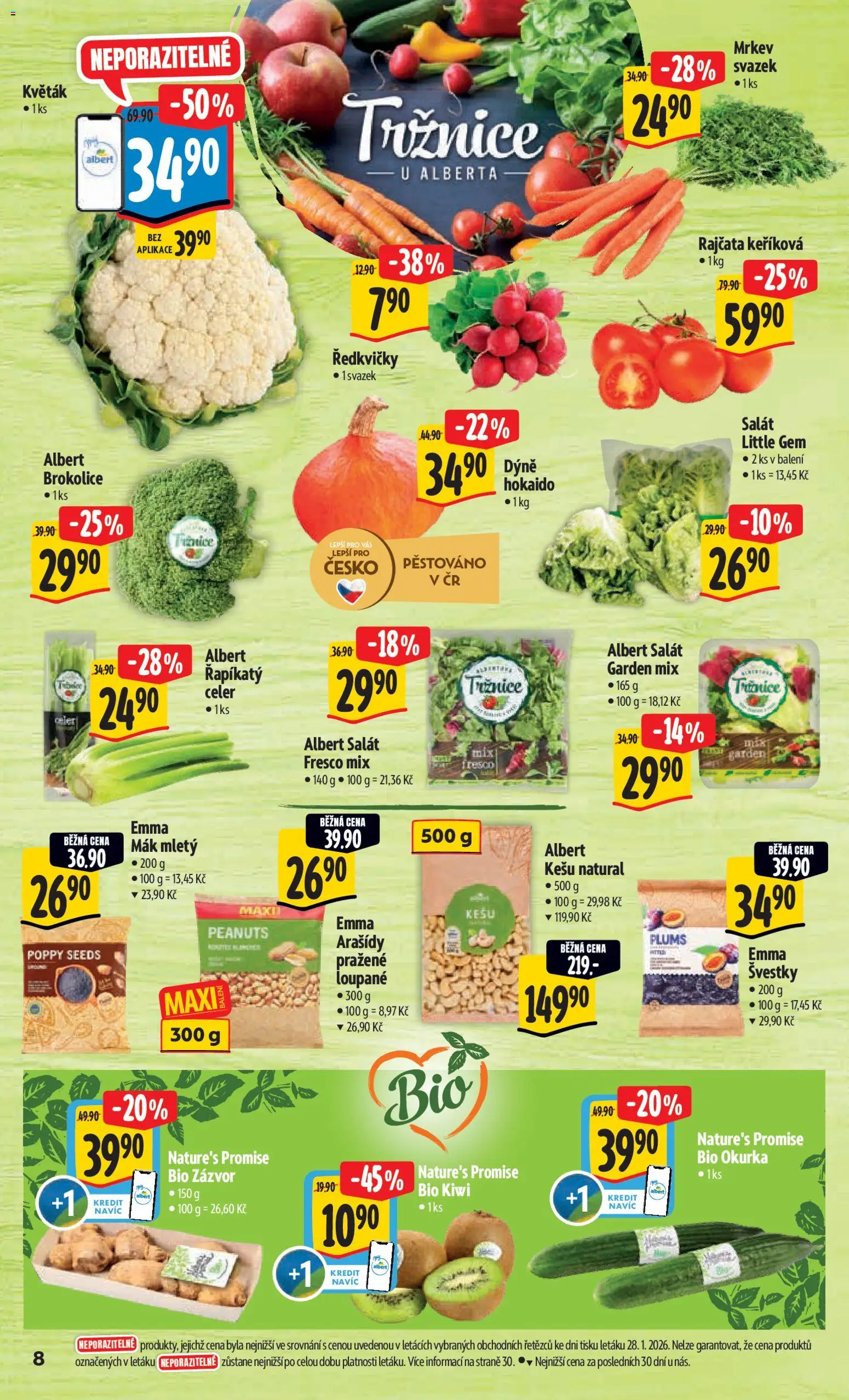 Albert leták - Hypermarket od 04.02.2026 | Strana: 16 | Produkty: Kešu, Rajčata, Salát, Celer