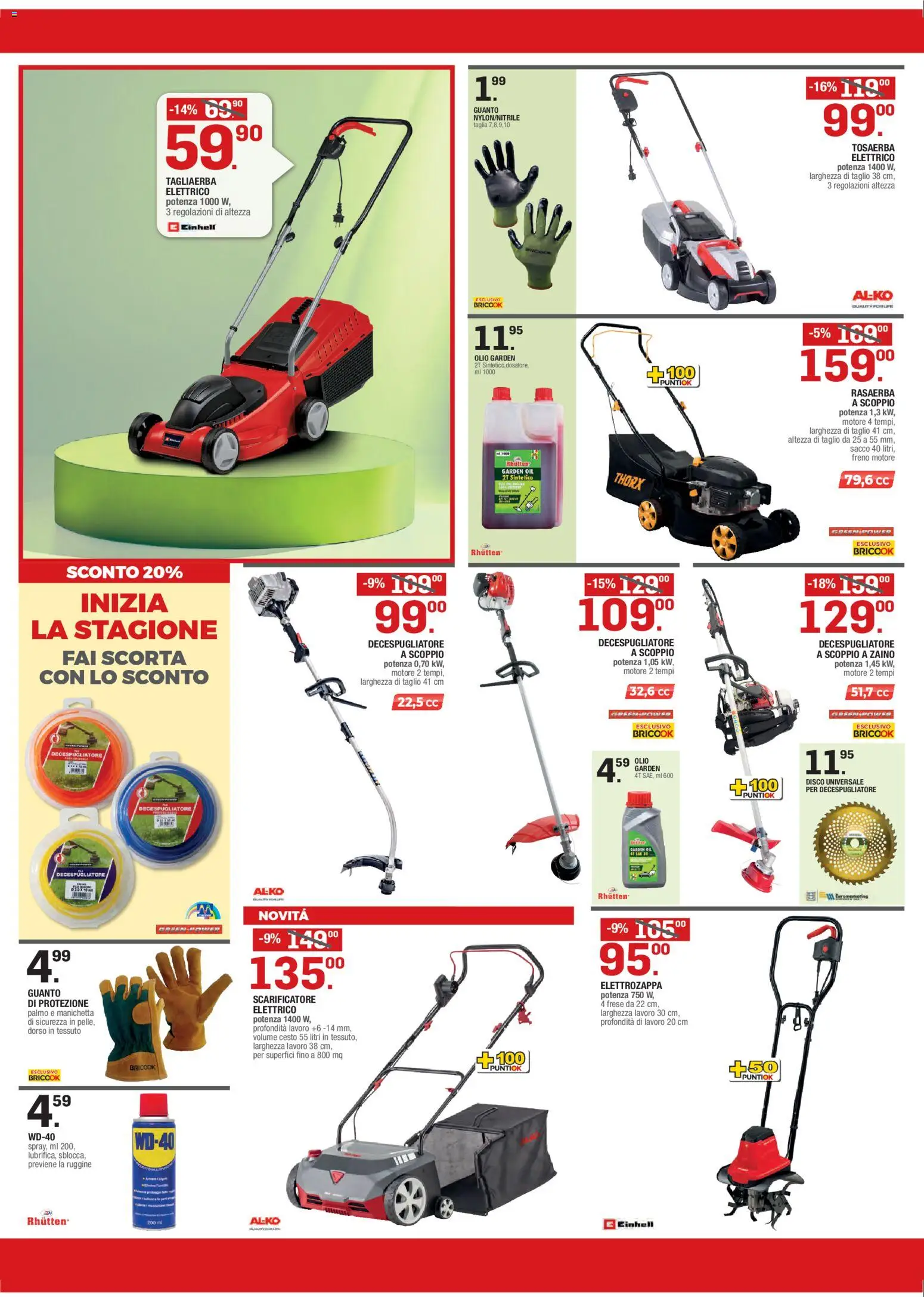 Volantino Brico OK del 05.03.2026 | Pagina: 2 | Prodotti: Zaino, Olio, Decespugliatore, Disco