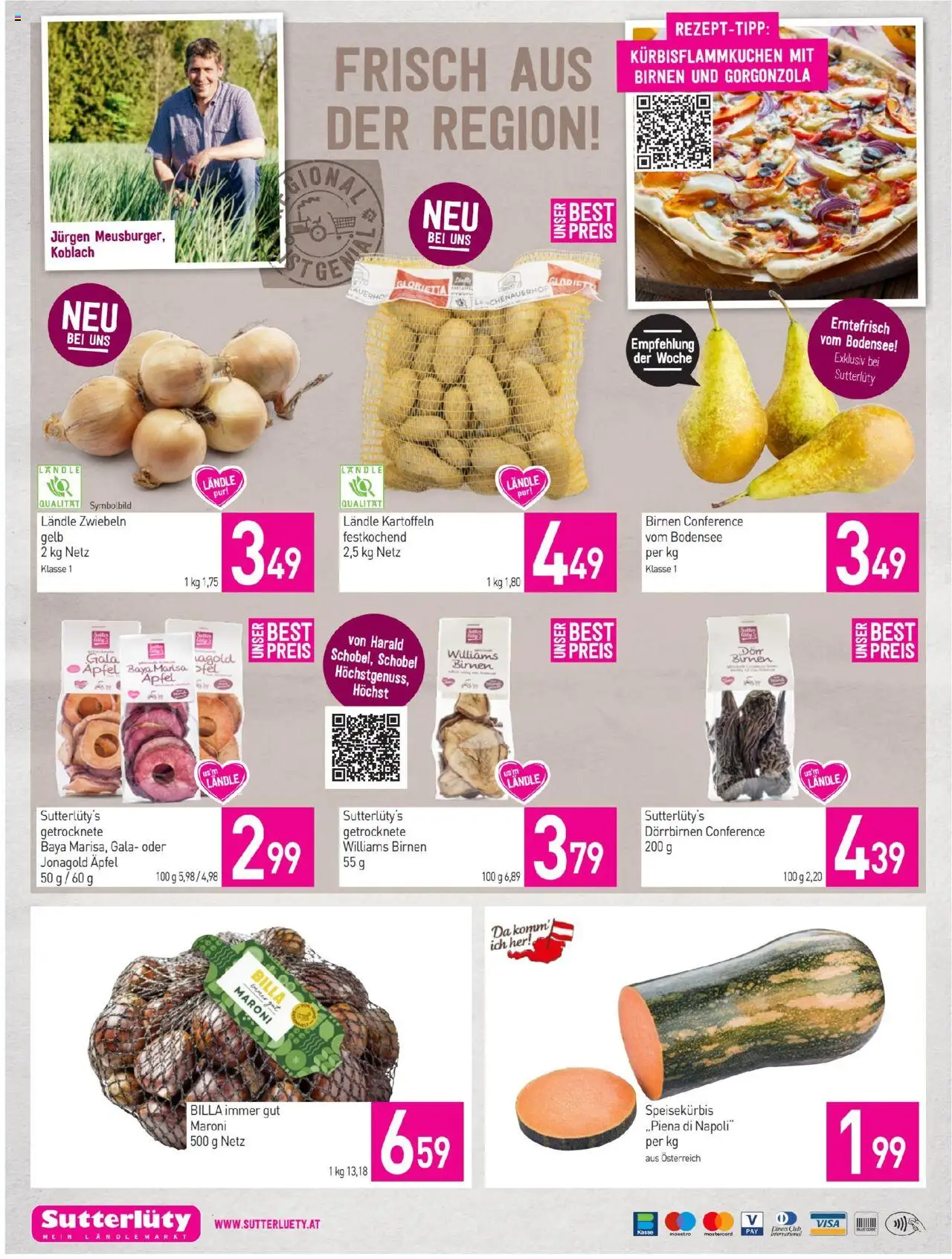 Sutterlüty Flugblatt gültig ab 02.10.2025 | Seite: 20 | Produkte: Kartoffeln, Zwiebeln, Äpfel