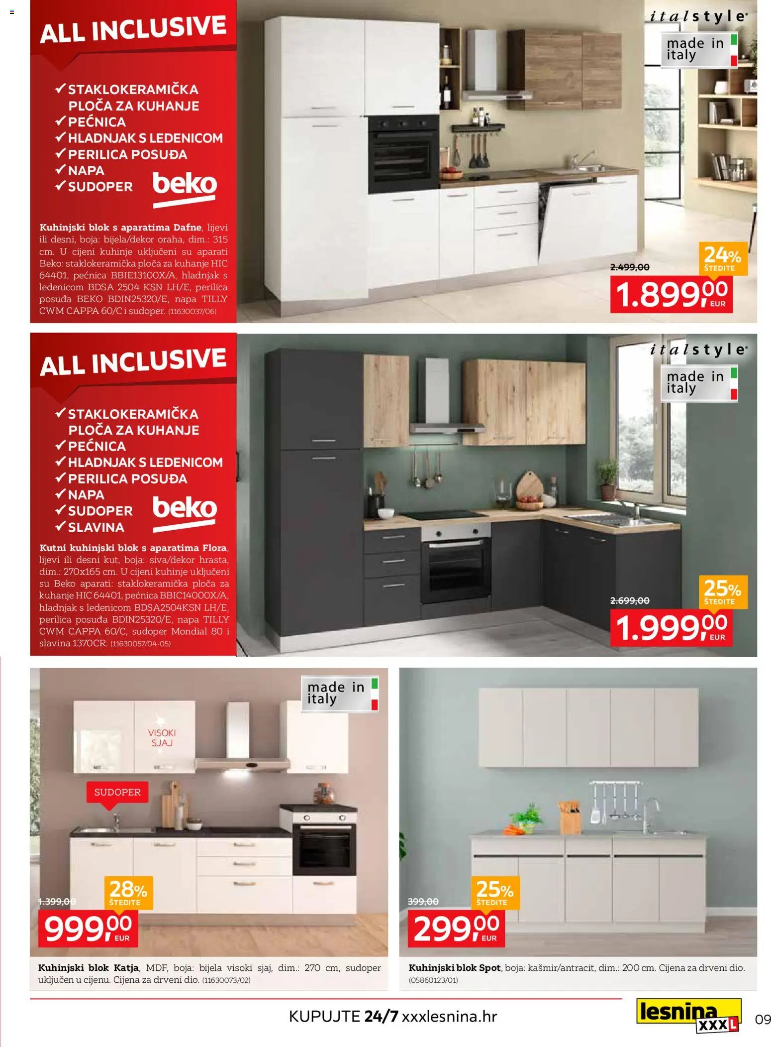 Lesnina katalog | vrijedi od 31.03.2026 | Stranica: 9 | Proizvodi: Perilica posuđa, Hladnjak, Pećnica, Ploča za kuhanje
