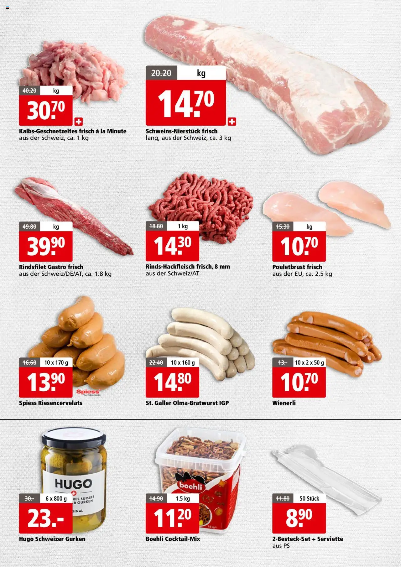 Aligro Actions Business - Schlieren, Gossau SG, Frauenfeld, Rapperswil-Jona, Sargans, Bern, Brüttisellen, Pratteln, Emme ab 28.07.2025 | Seite: 3 | Produkte: Pouletbrust, Gurken