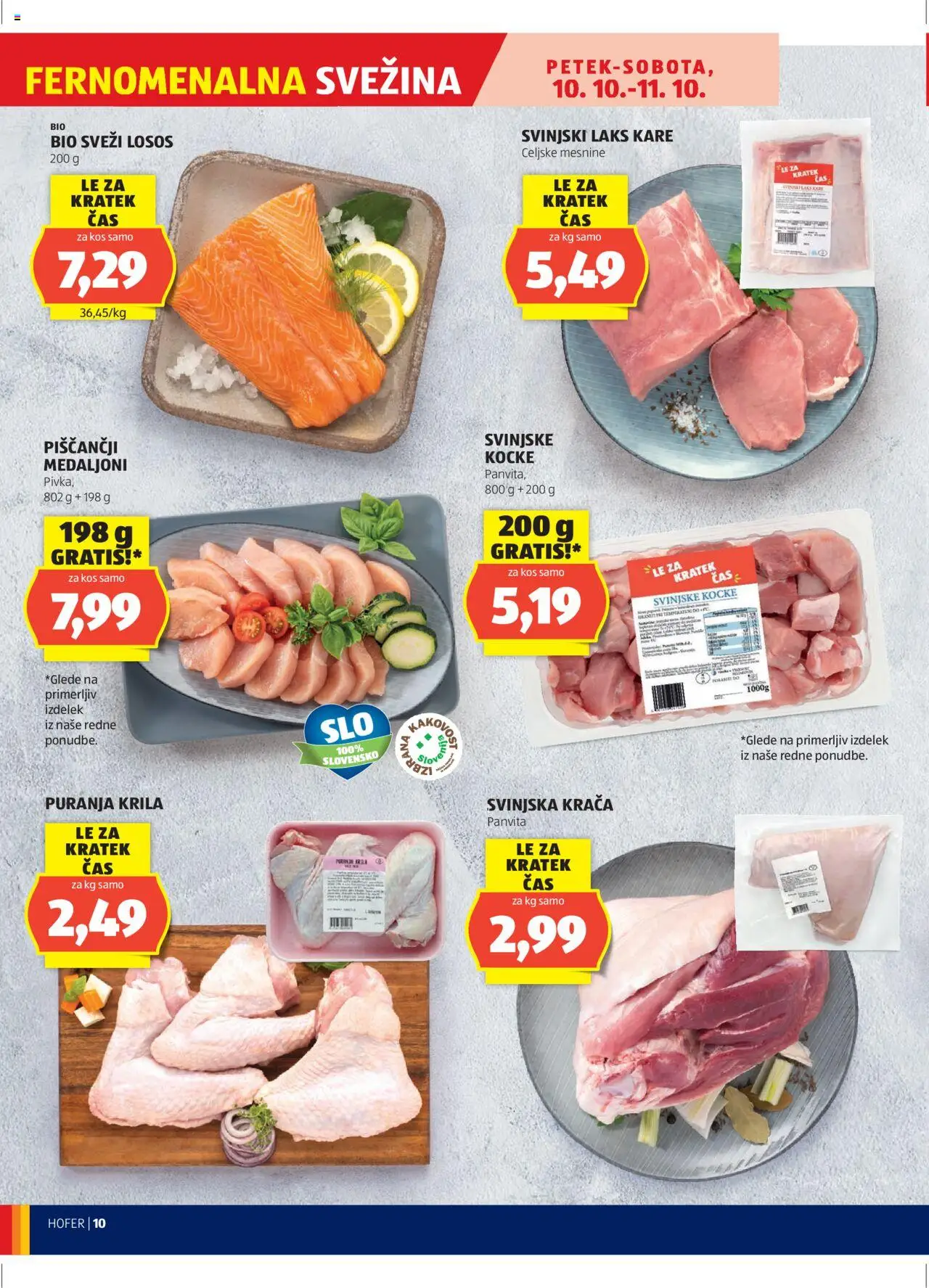 Hofer SI katalog | vrijedi od 09.10.2025 | Stranica: 10 | Proizvodi: Losos