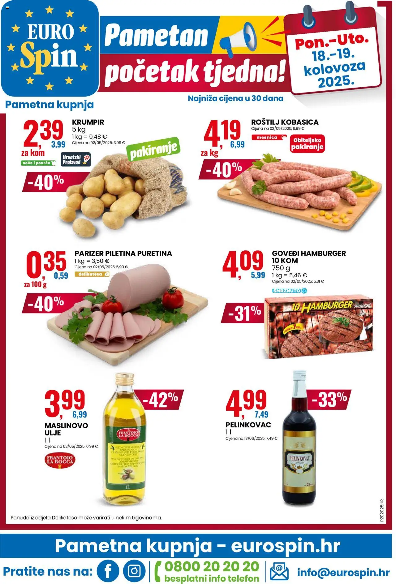 Eurospin katalog | vrijedi od 13.08.2025 | Stranica: 16 | Proizvodi: Piletina, Krumpir, Kobasica, Telefon