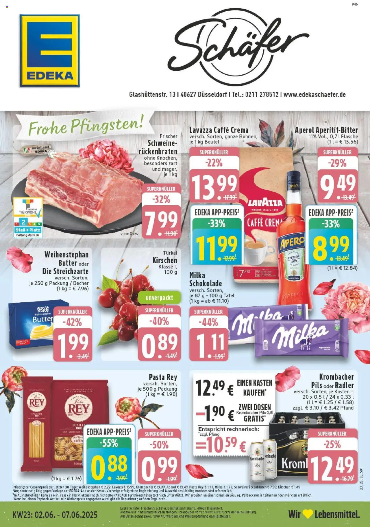 Edeka prospekt Düsseldorf	 - gültig ab dem 01.06.2025 | Seite: 1 | Produkte: Lavazza, Butter, Kirschen, Radler