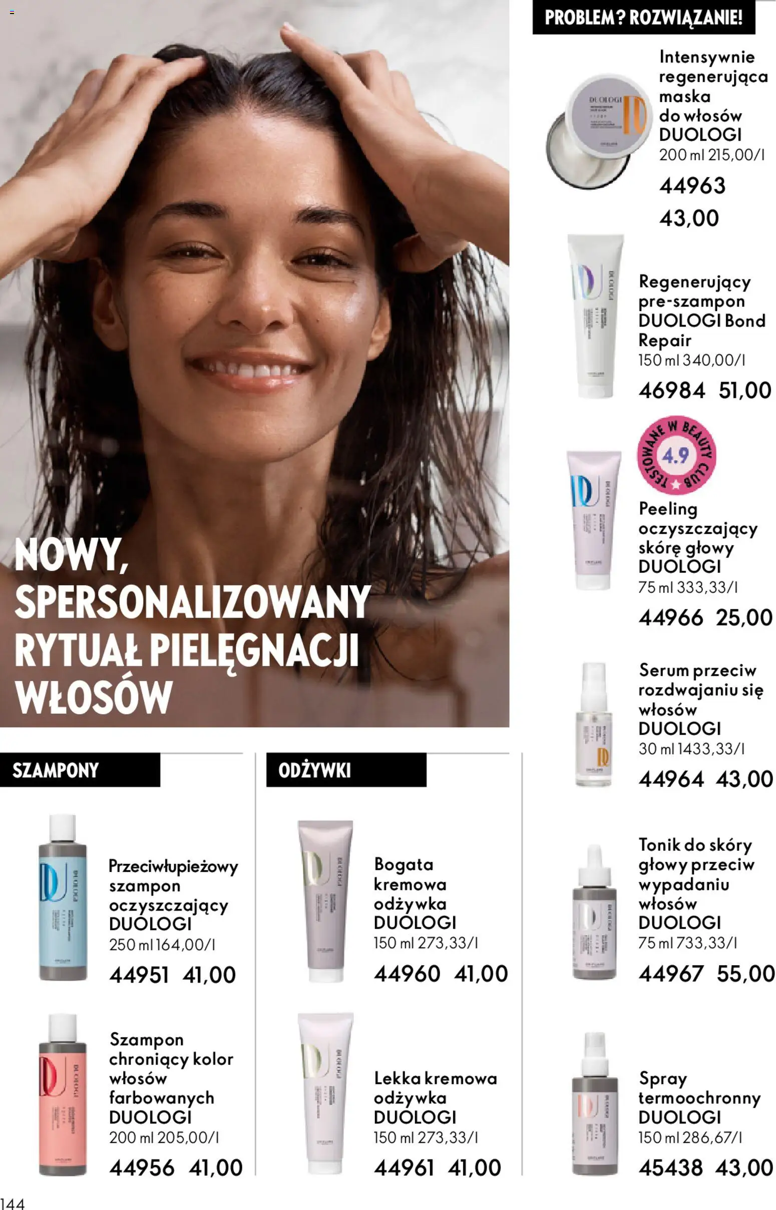 Oriflame Katalog 2 2026 od 21.01.2026 | Strona: 144 | Produkty: Szampon, Kolor włosów, Peeling, Tonik