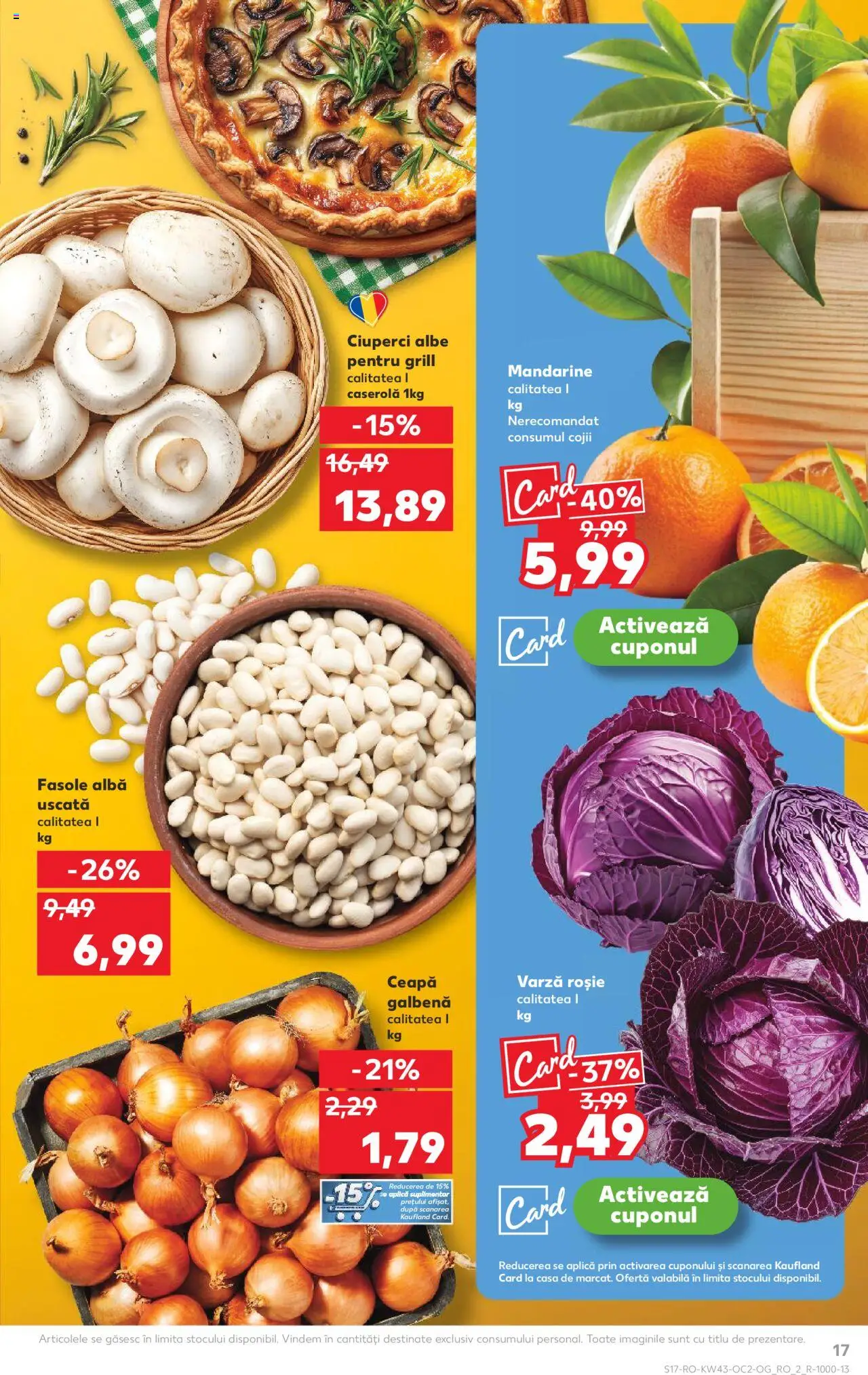 Noul catalog Kaufland – valabil de la 22.10.2025 | Pagină: 17 | Produse: Varză, Ceapă galbenă, Fasole albă, Ceapă