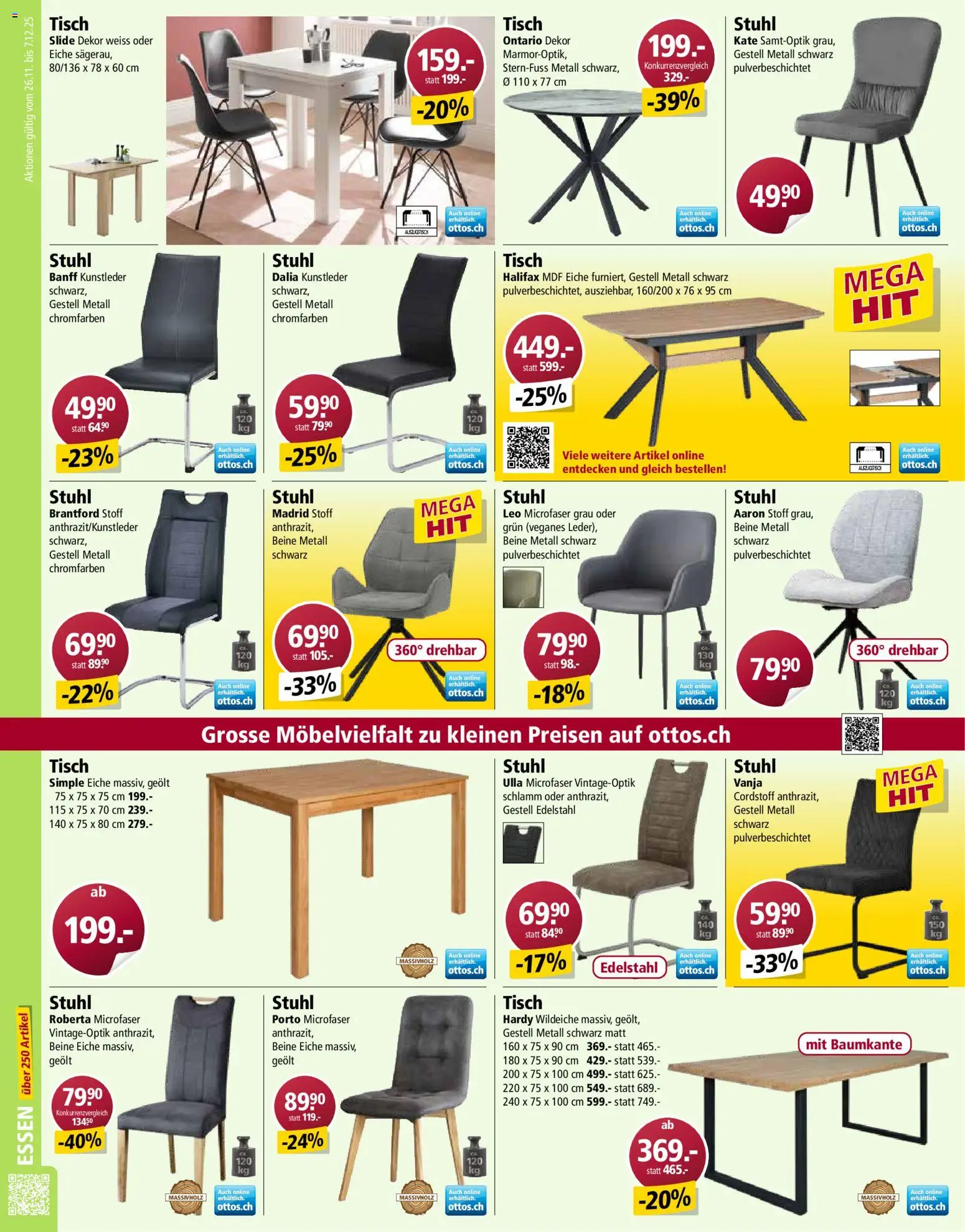 Otto's Aktionen – gültig ab 26.11.2025 | Seite: 12 | Produkte: Tisch, Stuhl