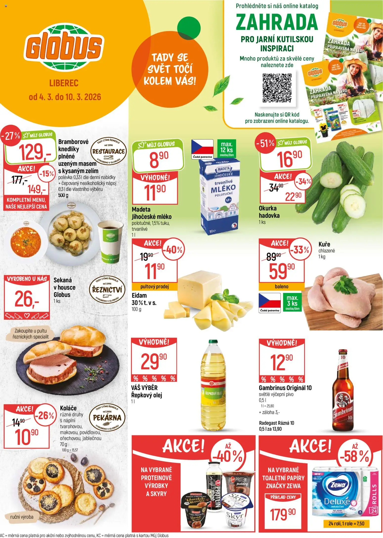 Globus leták - Liberec od 04.03.2026 | Strana: 1 | Produkty: Pivo, Radegast Rázna 10, Pekárna, Radegast