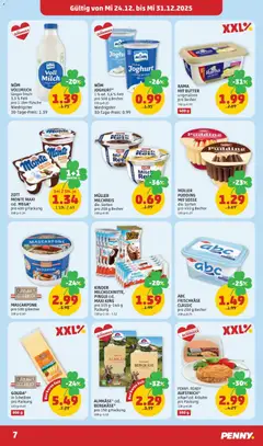Penny Markt Flugblatt ab 24.12.2025 gültig | Seite: 7 | Produkte: Milch, Butter, Joghurt, Reis