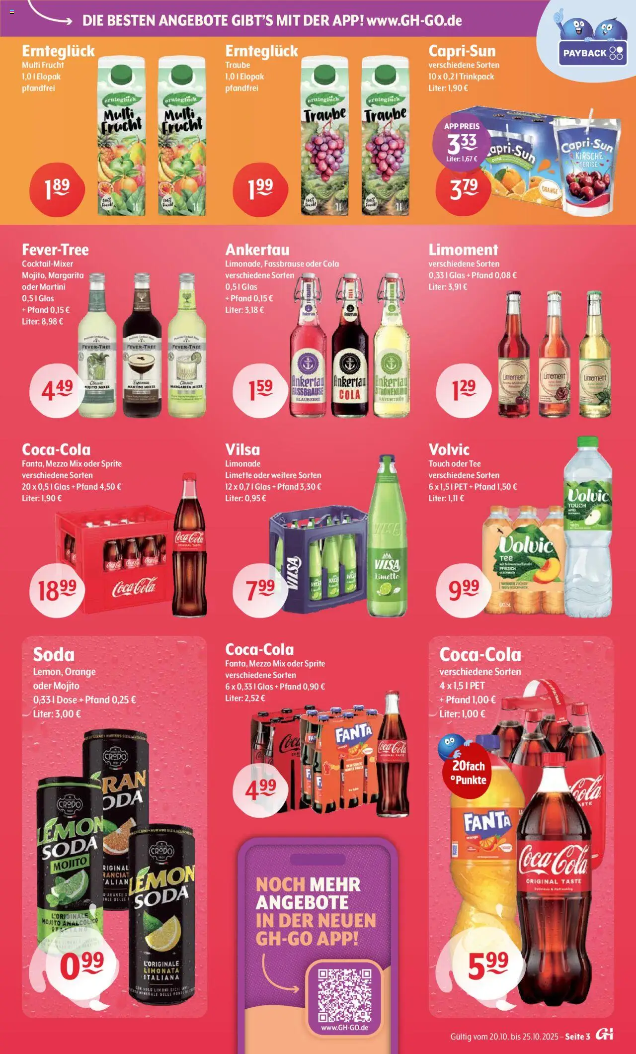 Trink und Spare Prospekt – gültig ab 20.10.2025 | Seite: 3 | Produkte: Coca cola, Sprite, Pfirsich, Tee