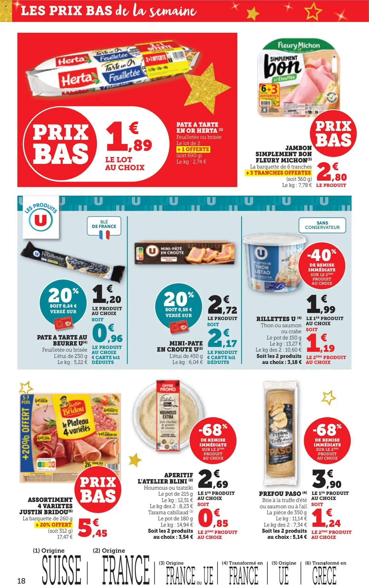 {H1} | Page: 18 | Produits: Plateau, Tarama, Crabe, Brie