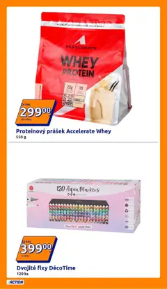 Náhled letáku Action leták od 22.04.2026 | Strana: 7 | Produkty: Proteinový prášek, Fixy, Protein