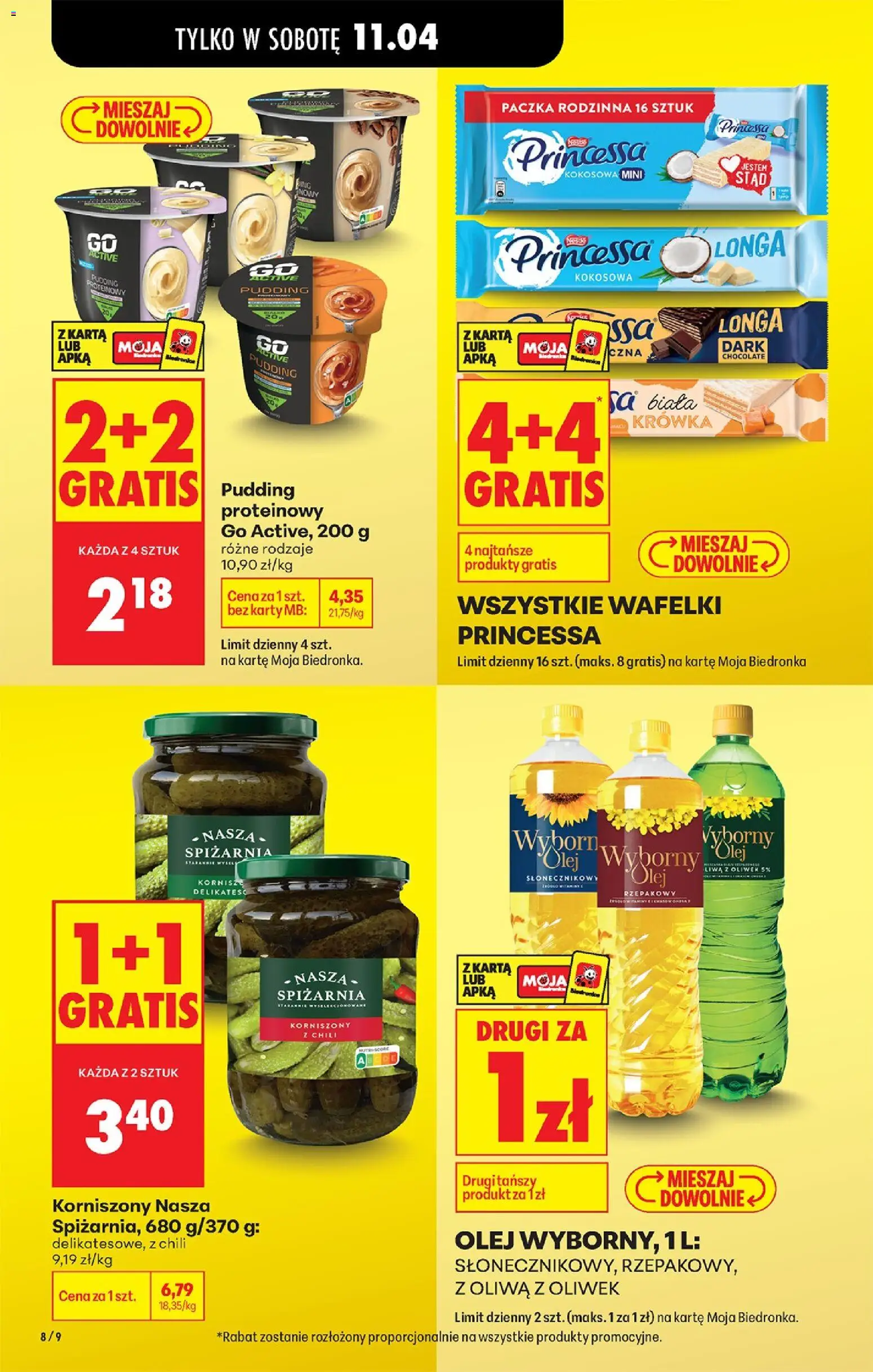 Biedronka gazetka od czwartku od 09.04.2026 | Strona: 12 | Produkty: Karta, Oliwa z oliwek, Wafelki, Olej