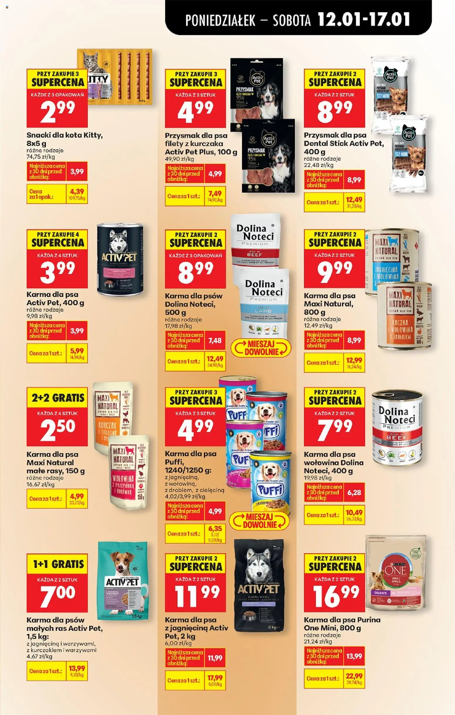 Biedronka gazetka od 12.01.2026 | Strona: 75 | Produkty: Filety z kurczaka, Karma dla psa, Przepiórka, Karma dla psów