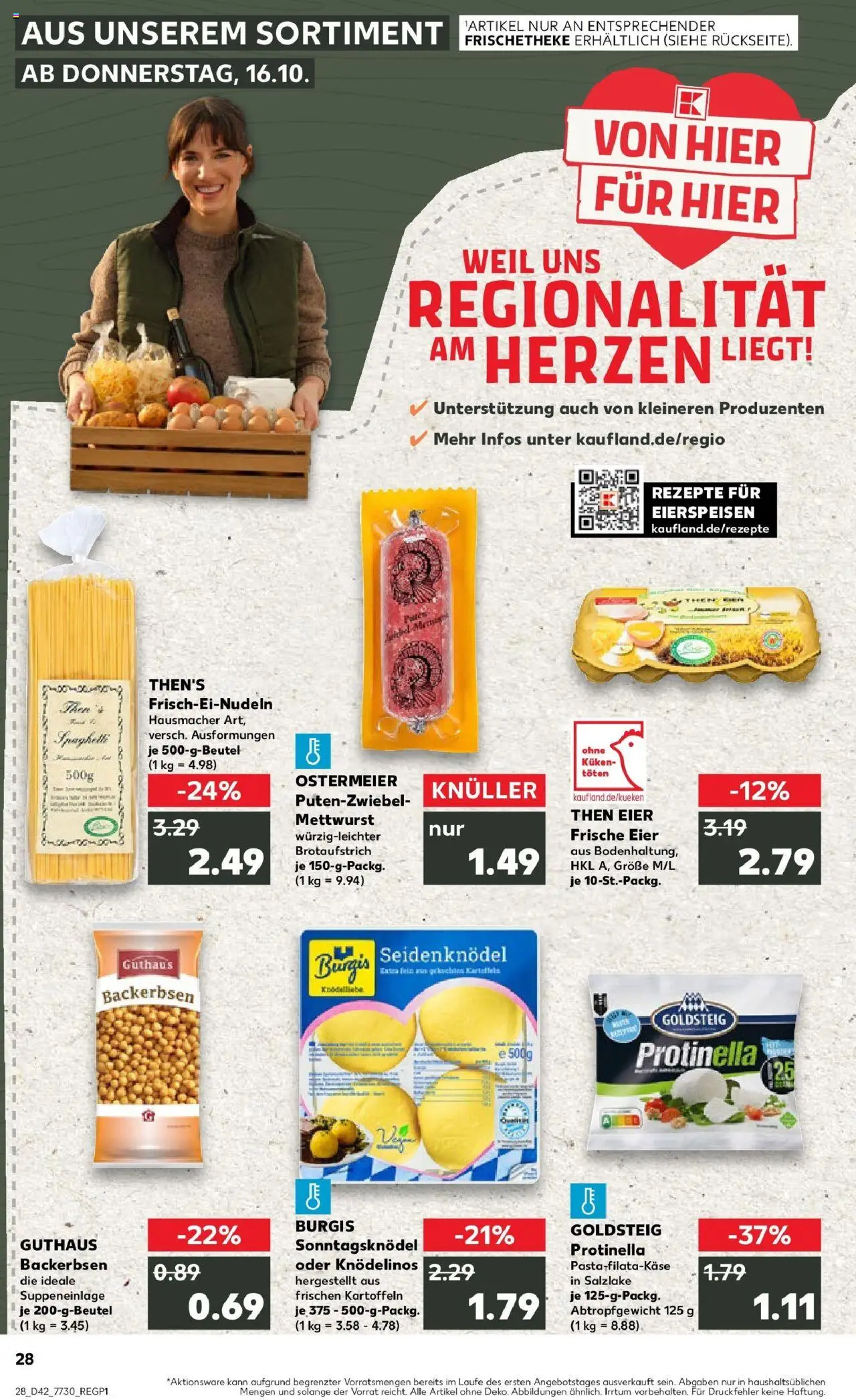 Kaufland prospekt Bad Kissingen	 – gültig ab 15.10.2025 | Seite: 28 | Produkte: Eier, Kartoffeln, Pasta