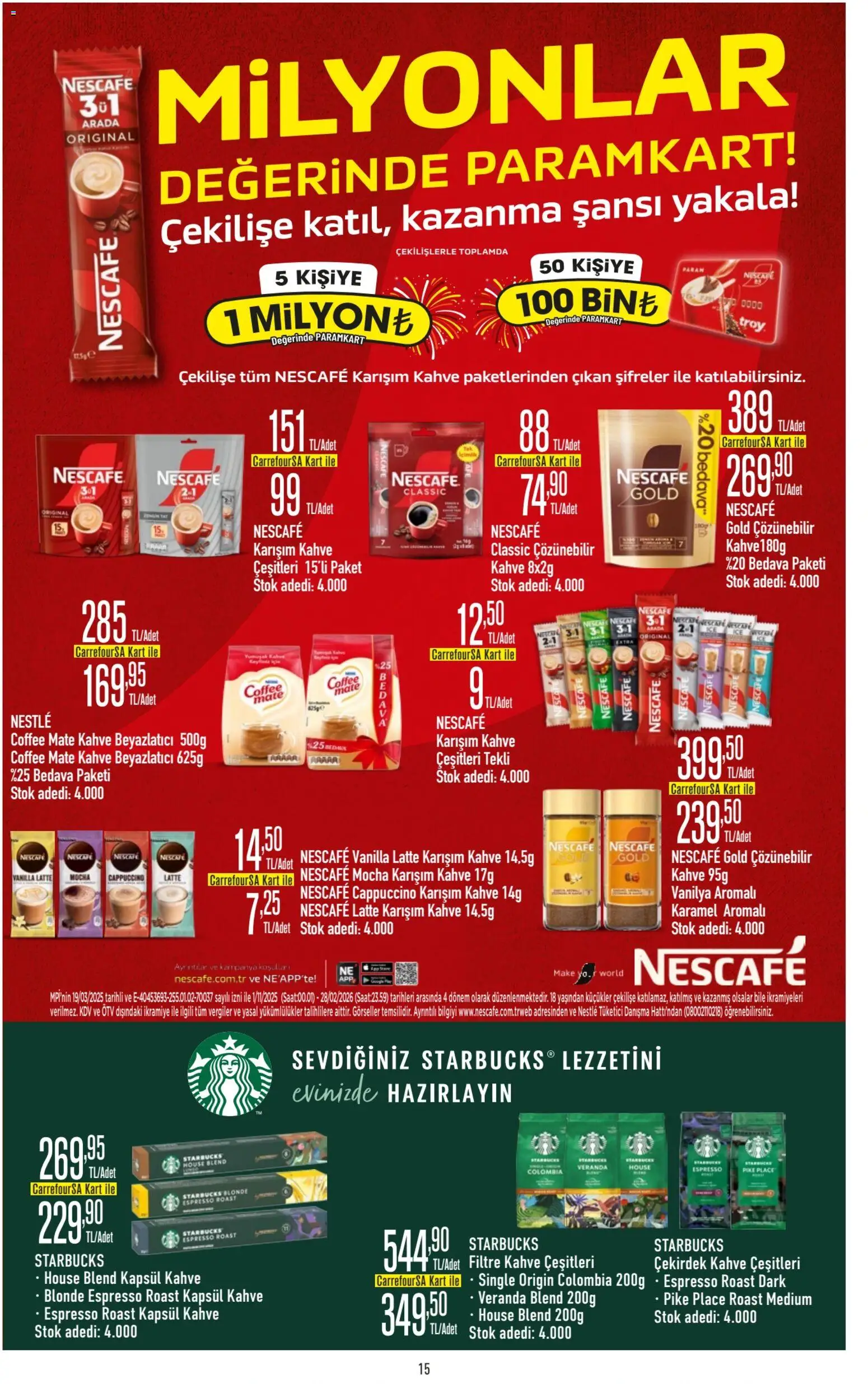 CarrefourSA Katalog - 06.11.2025 tarihinden itibaren geçerlidir | Sayfa: 15 | Ürünler: Kahve, Pike
