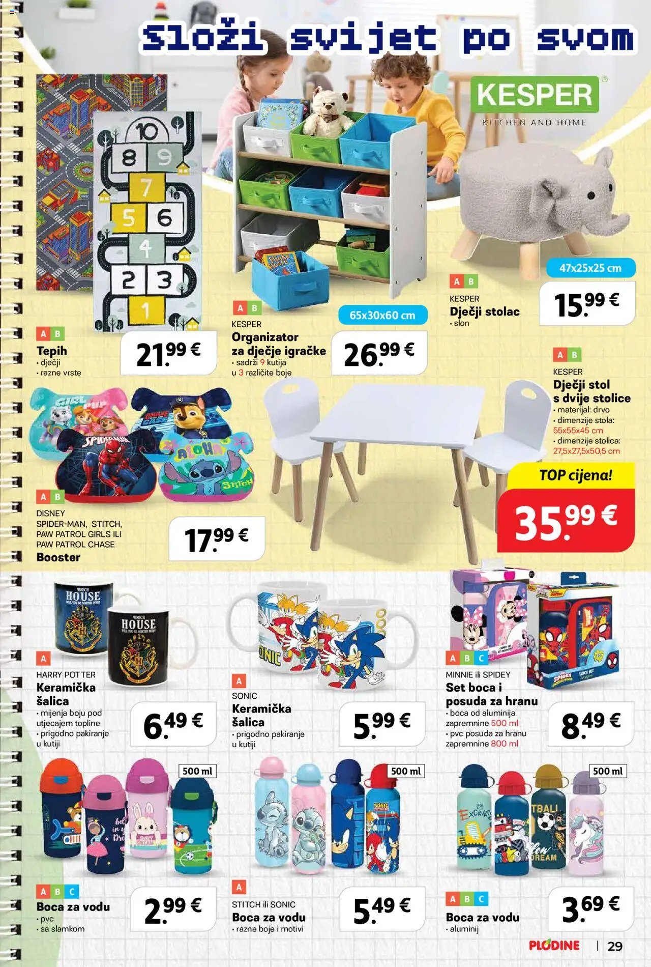 Plodine katalog | vrijedi od 13.08.2025 | Stranica: 31 | Proizvodi: Stol, Stolica, Kutija, Šalica