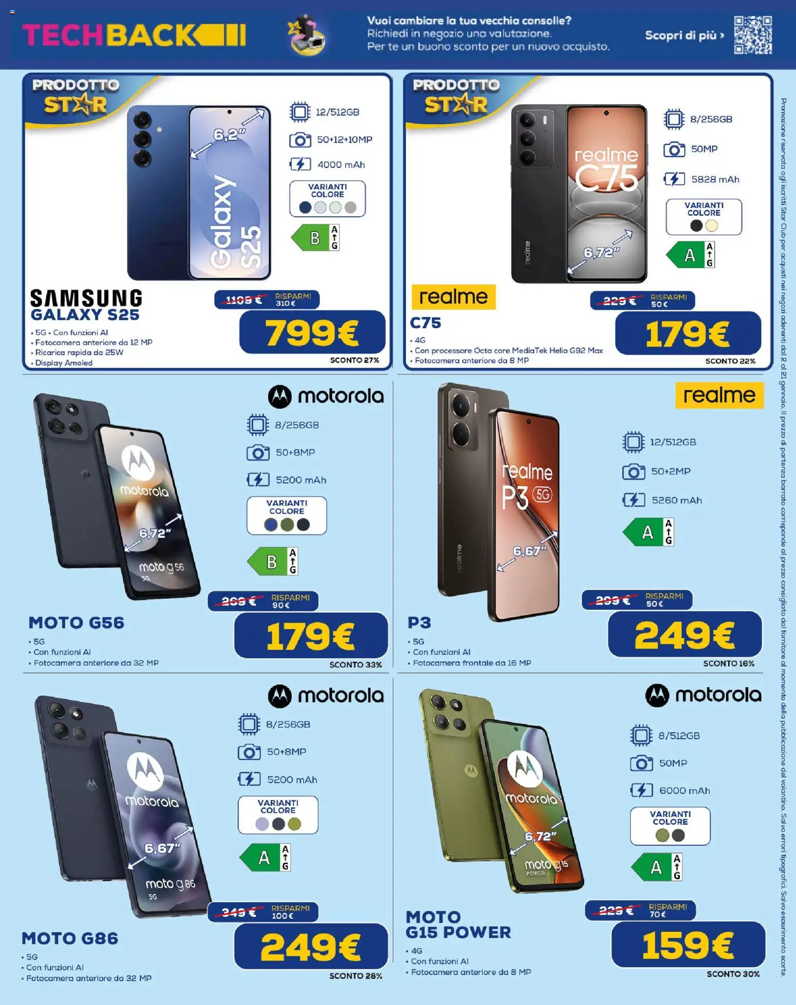 Volantino Euronics del 02.01.2026 | Pagina: 5 | Prodotti: Tè, Fotocamera, Samsung