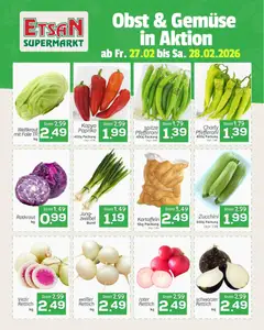 ETSAN Obst und Gemüse ab 27.02.2026 gültig