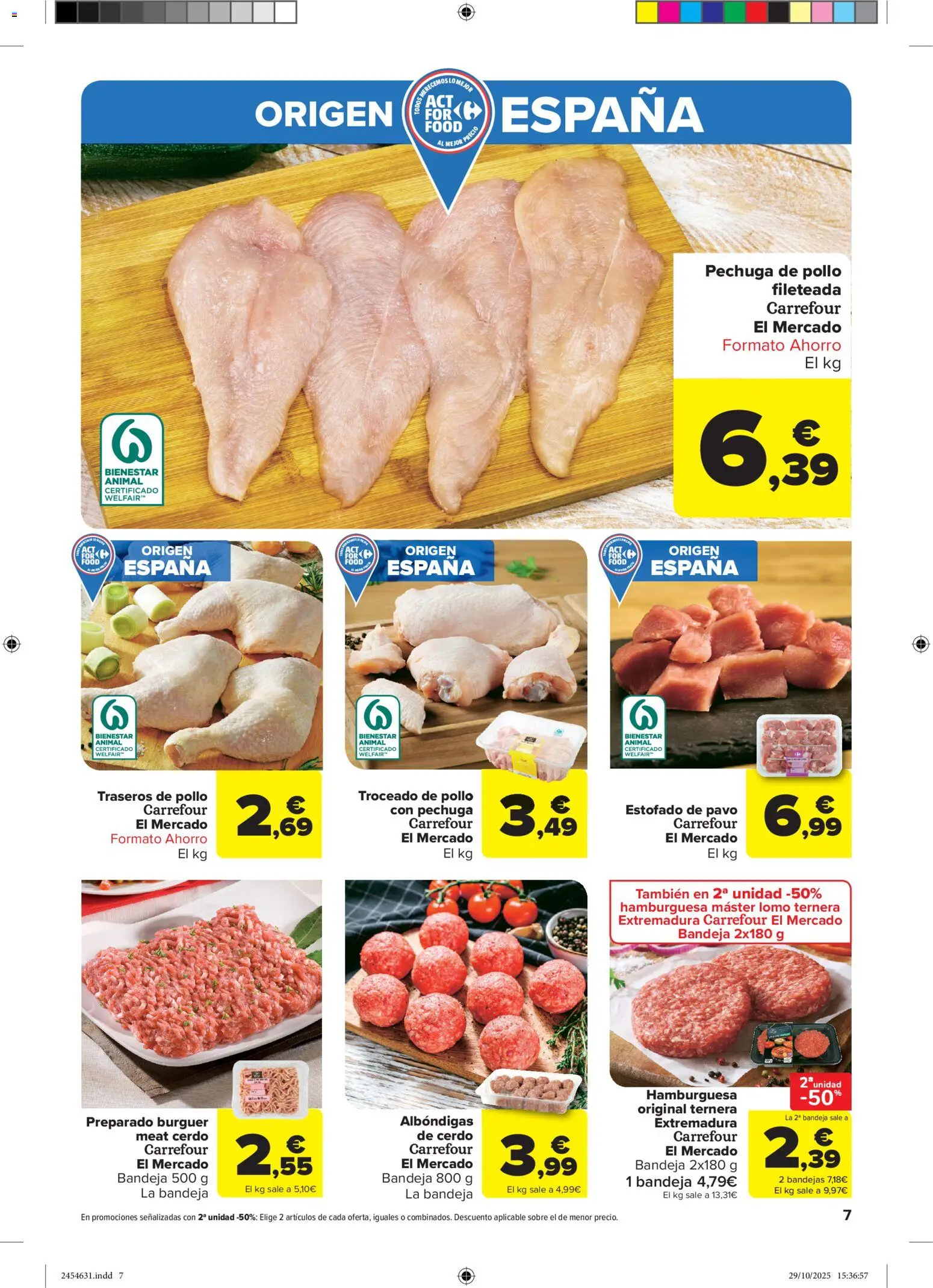 Carrefour folleto │ válido desde el 14.11.2025 | Página: 7 | Productos: Pechuga de pollo fileteada, Cerdo, Σοκολατούχο γάλα, Bandeja