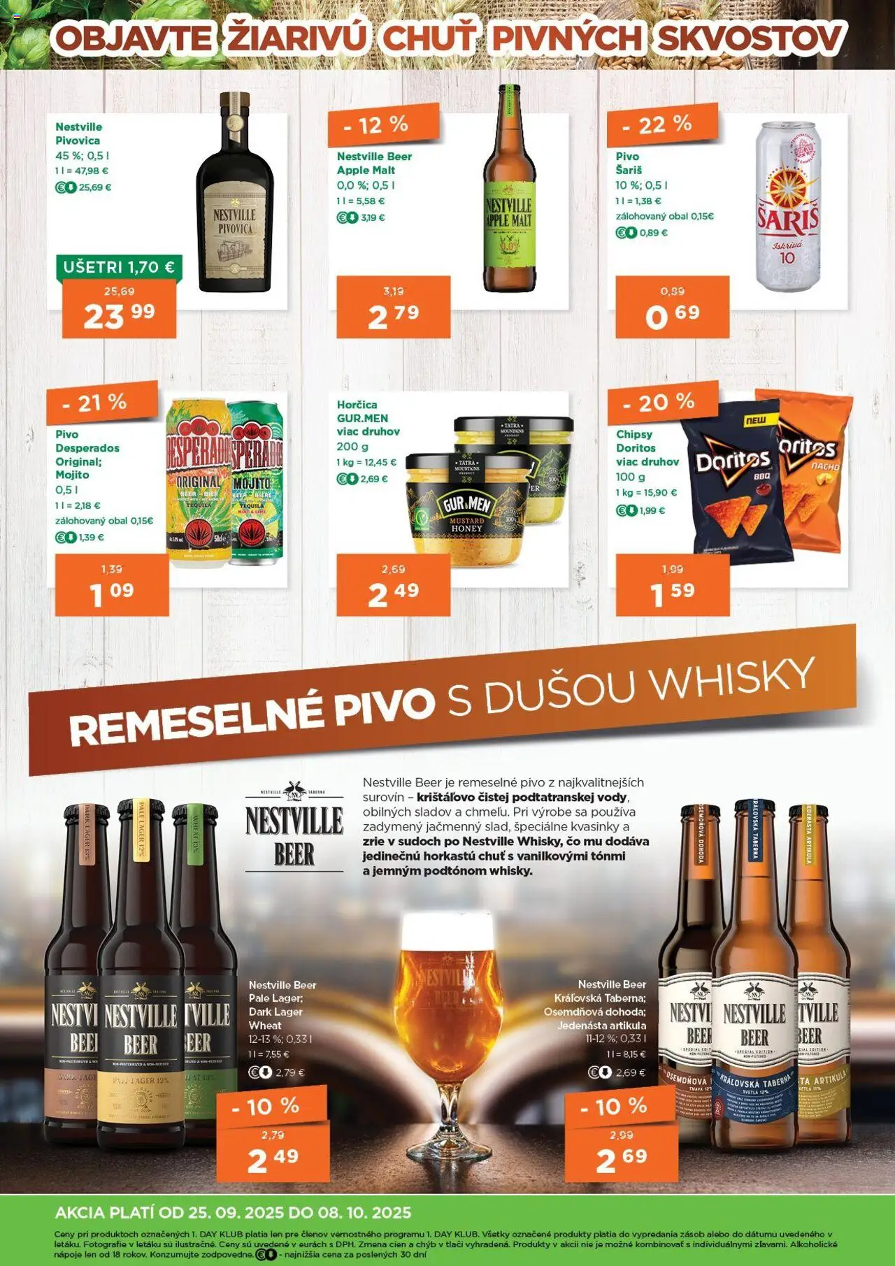 Nové 1day akcie – leták je platný od 25.09.2025 | Strana: 4 | Produkty: Pivo, Apple, Tequila, Svetlá