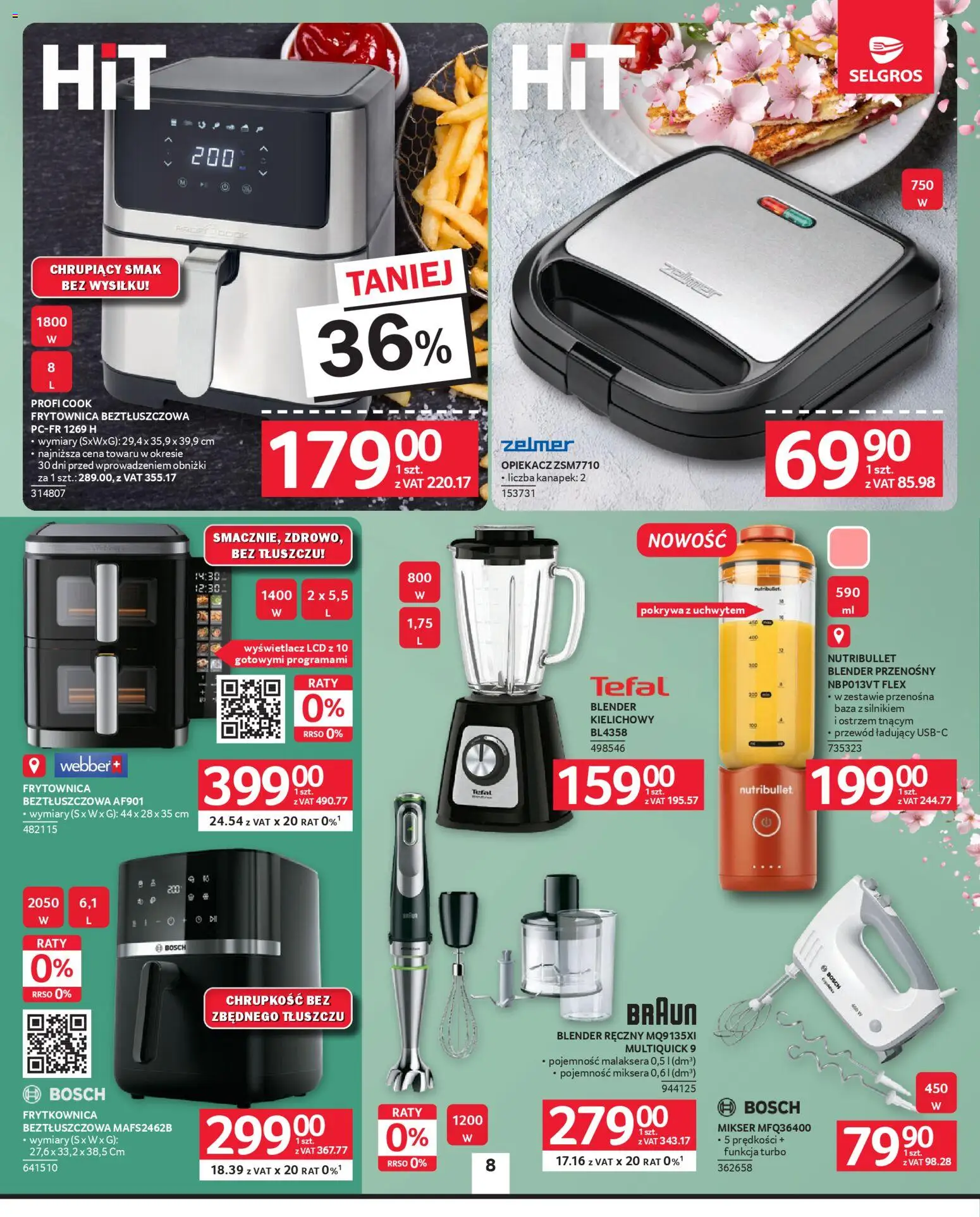 Selgros cash&carry gazetka - Oferta przemysłowa od 23.04.2026 | Strona: 10 | Produkty: Blender ręczny, Nutribullet, Mikser, Tefal