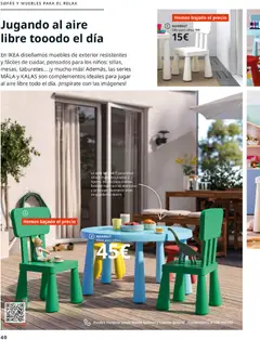 Vista previa Catálogo IKEA Muebles de exterior válido desde el 17.12.2025 | Página: 40 | Productos: Muebles, Mesa, Silla, Mesa para niños