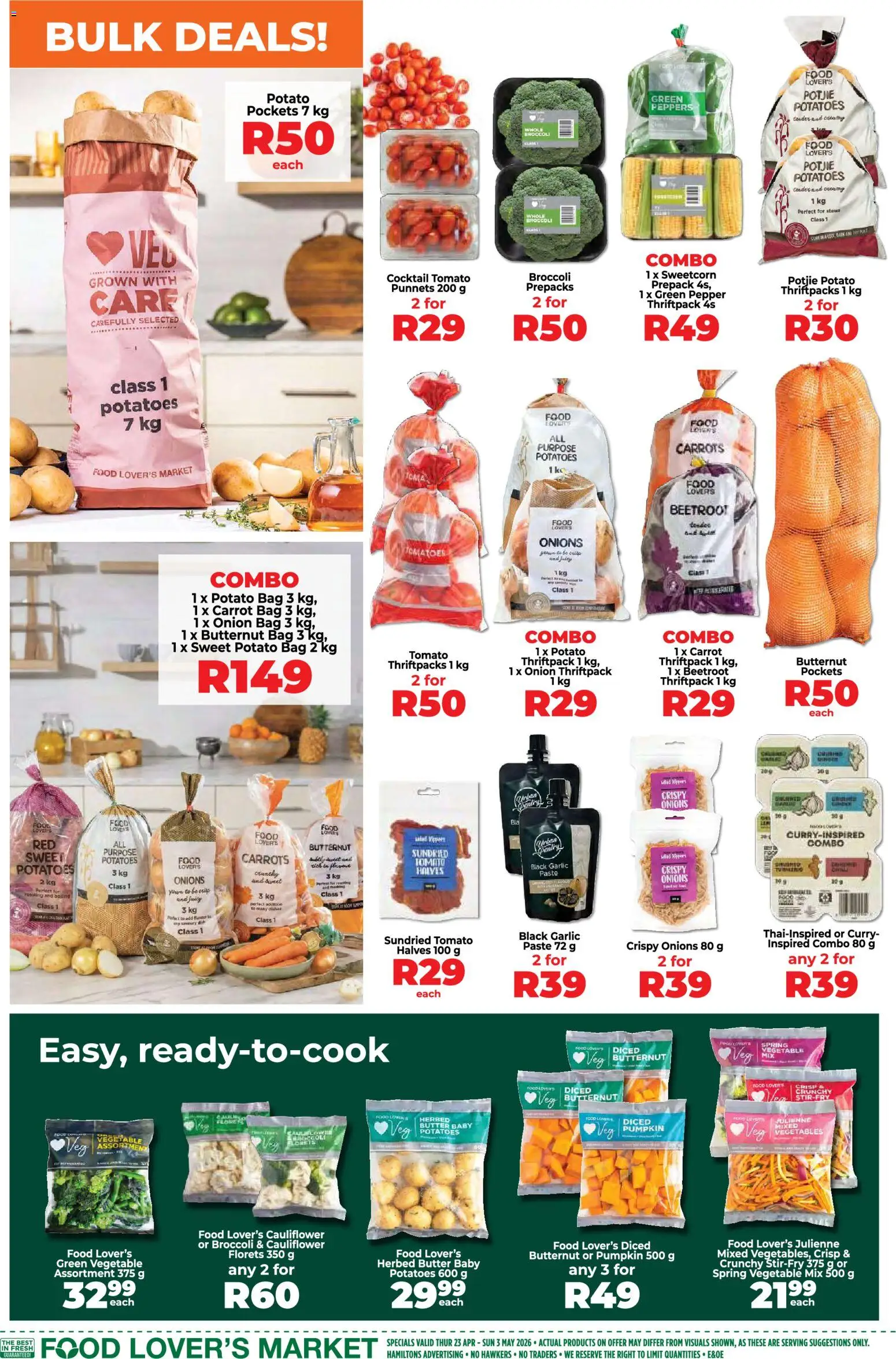 New Food Lover's Market catalogue – valid from 23.04.2026 | Page: 2 | Products: Tomatoes, Vegetables, Pepper, Garlic