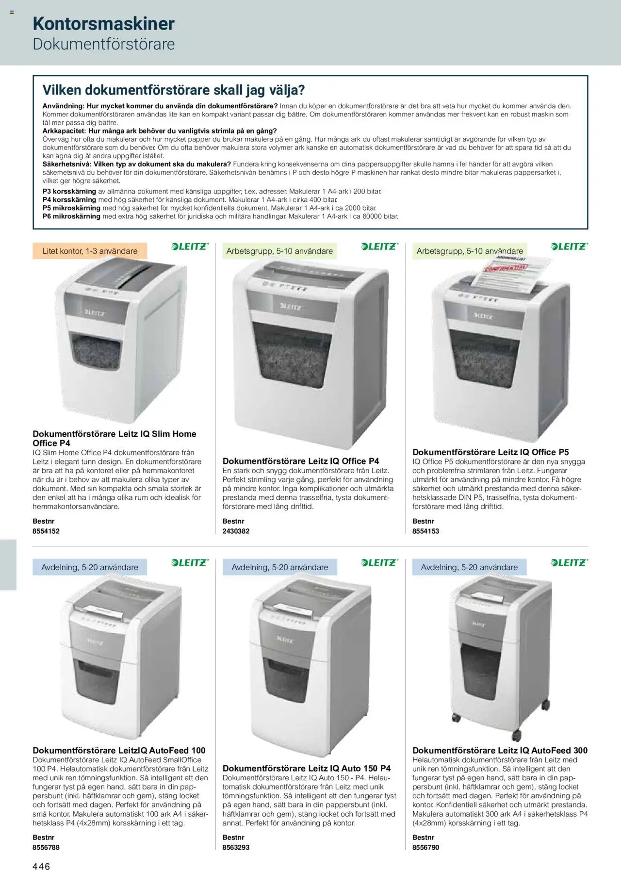 Office Depot reklamblad aktuell från 15.02.2024 | Sida: 448 | Produkter: Papper, Dokumentförstörare