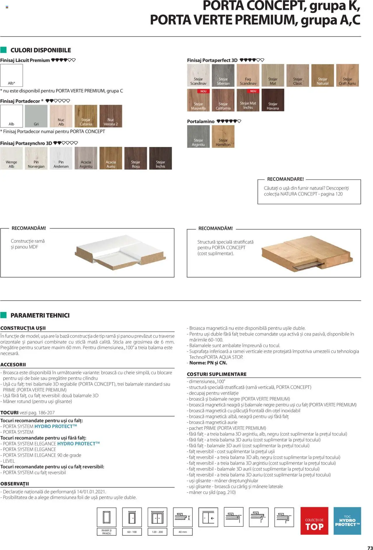Catalog Proges – valabil de la 01.05.2025 | Pagină: 73 | Produse: Mâner, Traverse, Ușă