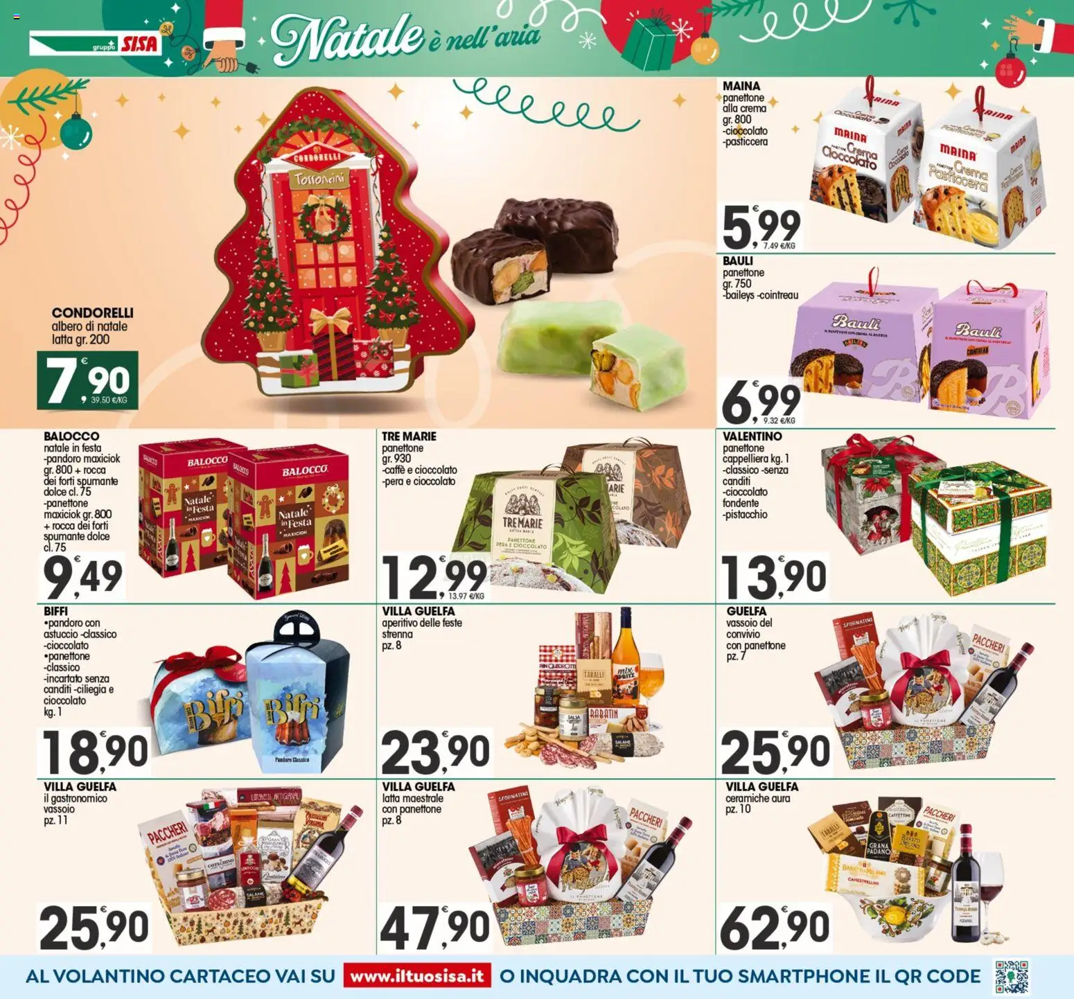 Volantino SISA del 05.12.2025 | Pagina: 3 | Prodotti: Caffè, Pandoro, Panettone, Grana Padano