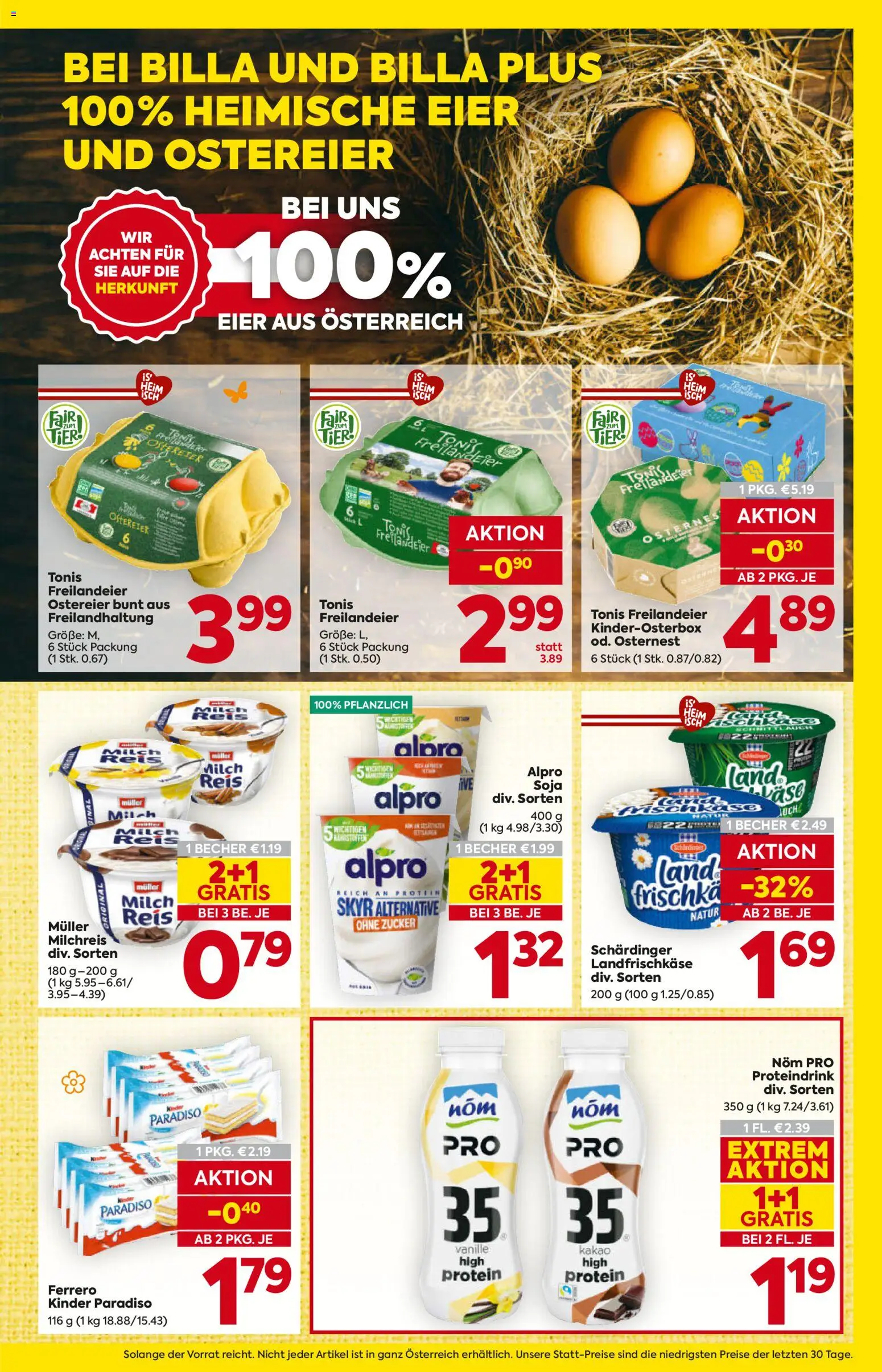 Billa AT akciós ujság - amely érvényes a következő dátumtól: 19.03.2026 | Oldal: 13 | Termékek: Alpro, Protein