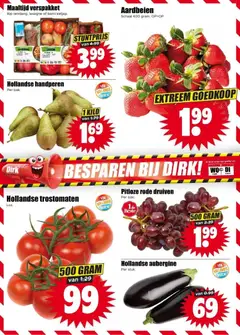 Dirk folder / publicité - Voorbeeld van een folder van Dirk, geldig van 15.04.2026 | Pagina: 14 | Producten: Aardbeien, Kip, Druiven, Schaal