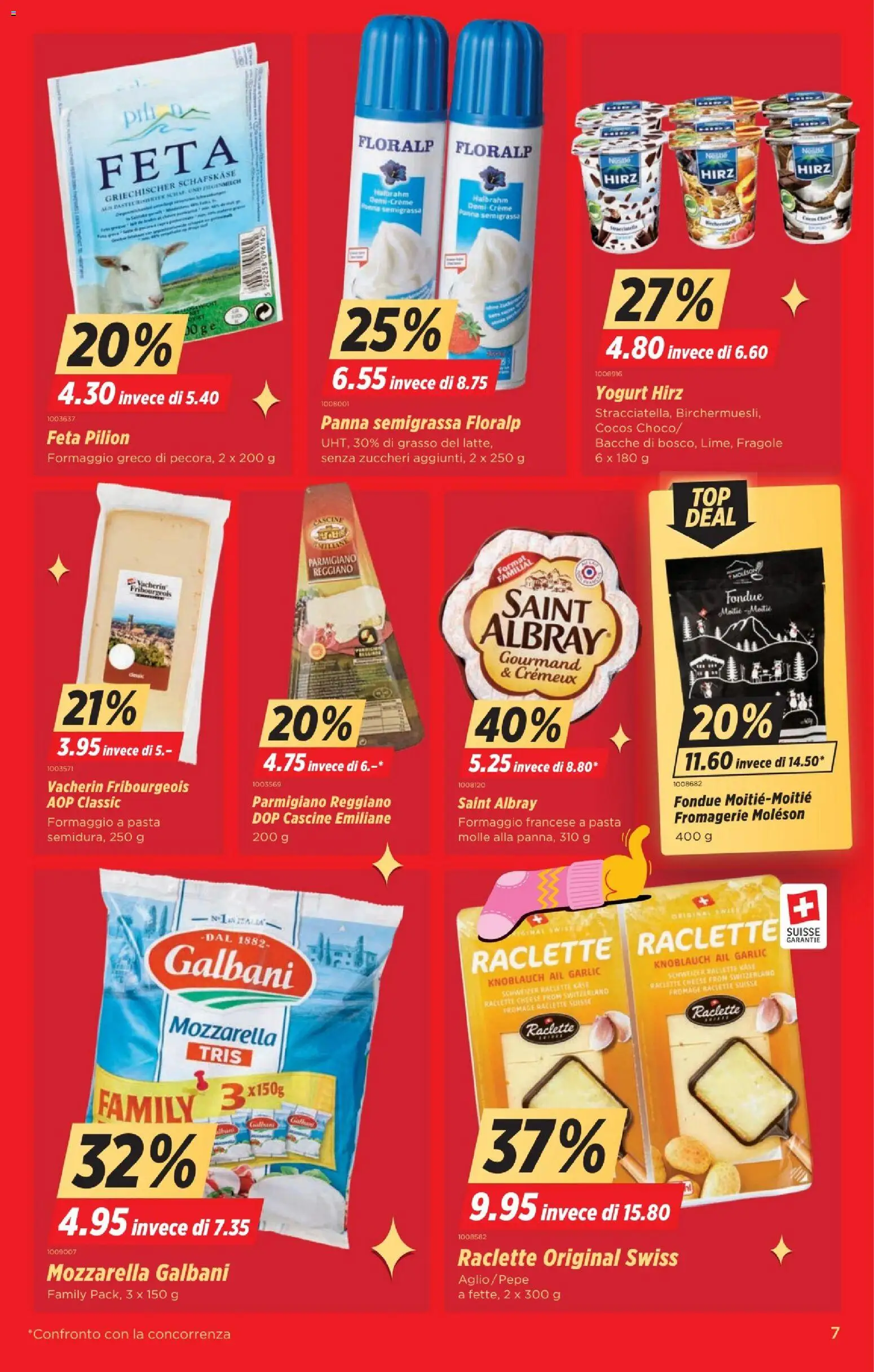 Denner Aktionen IT – gültig ab 23.12.2025 | Seite: 7 | Produkte: Feta, Knoblauch, Raclette, Fondue