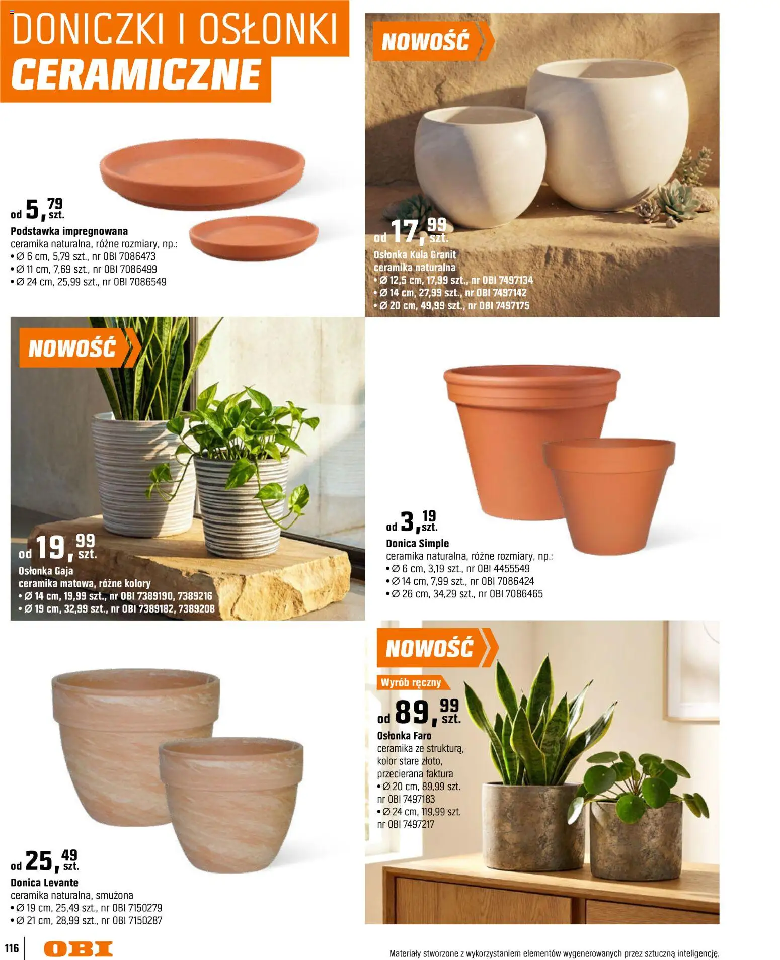OBI gazetka - Ogród od 11.03.2026 | Strona: 116 | Produkty: Doniczki