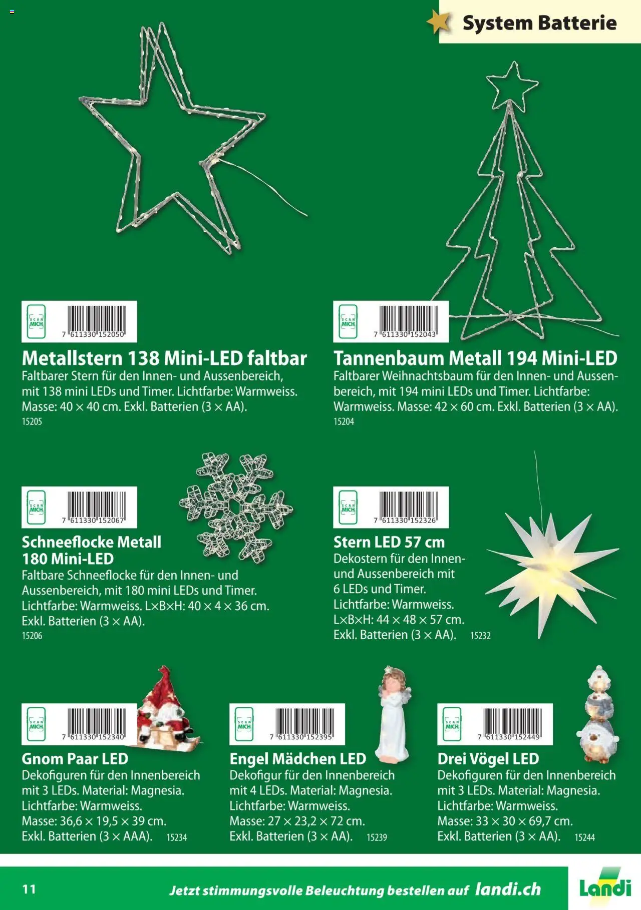 Landi Aktionen Weihnachtsbeleuchtung ab 22.10.2024 | Seite: 11 | Produkte: Batterie