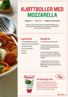 Forhåndsvisning av Coop Extra Italienske Uker gyldig fra 04.09.2025 | Side: 13 | Produkter: Teniși, Fågelmatare, Strandväska, Mozzarella