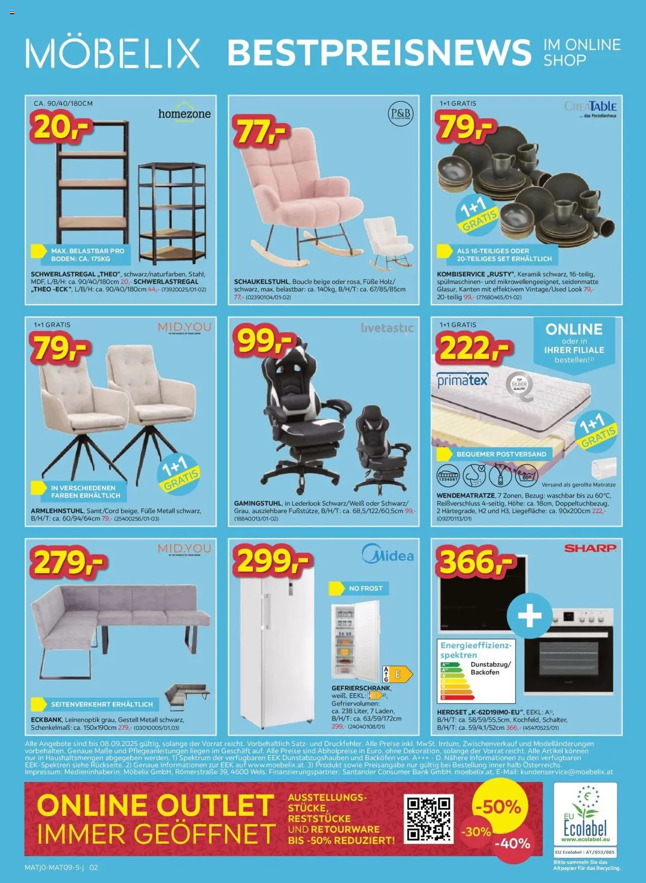 Möbelix Angebote gültig ab 01.09.2025 | Seite: 2 | Produkte: Matratze