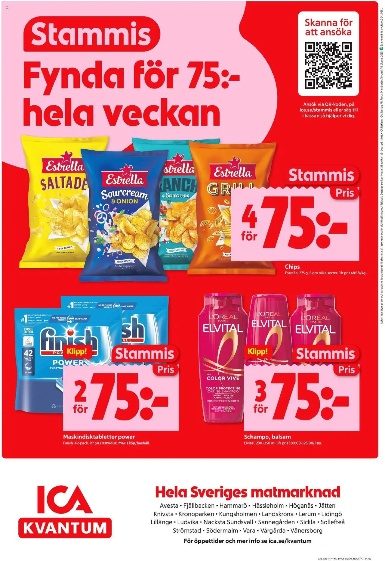 ICA Kvantum reklamblad aktuell från 25.08.2025 | Sida: 10 | Produkter: Balsam, Såg, Chips
