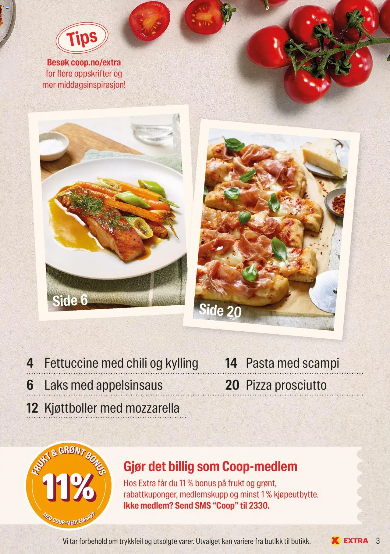  | Side: 3 | Produkter: Kylling, Pasta, Mozzarella, Scampi