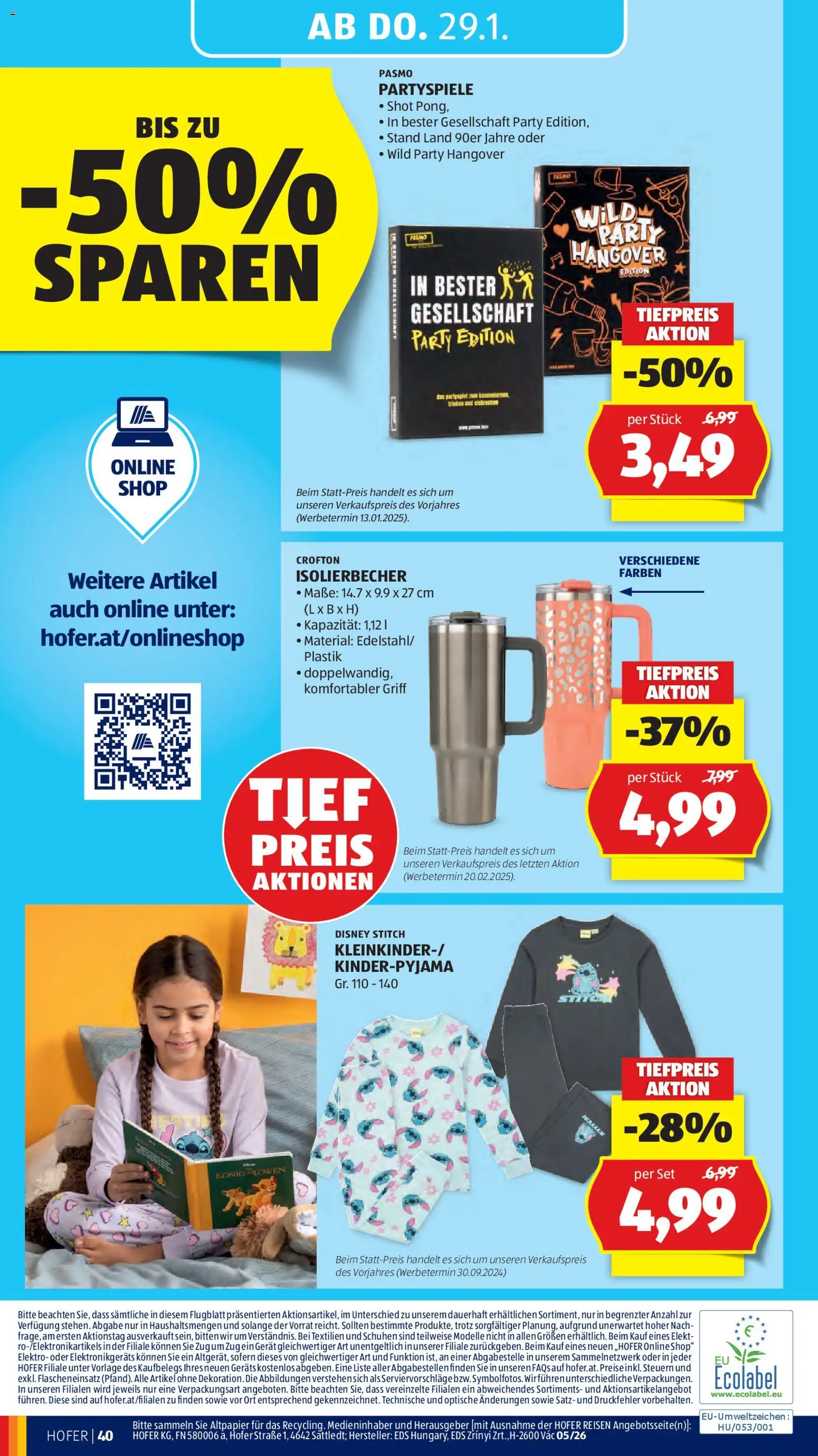 Hofer Flugblatt gültig ab 23.01.2026 | Seite: 44