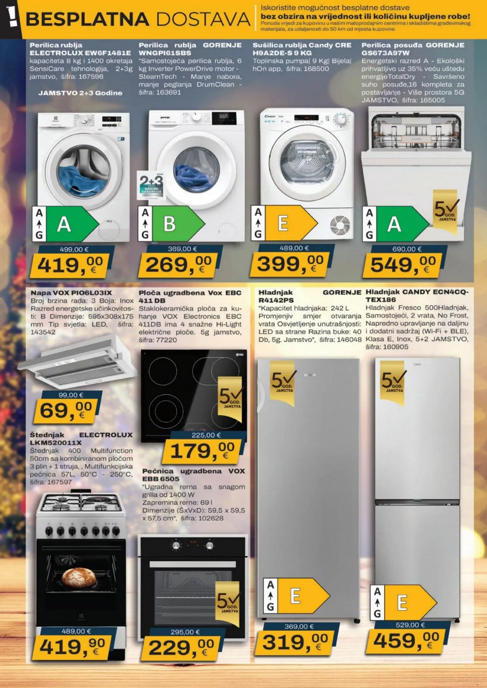 Vinkoprom katalog | vrijedi od 24.11.2025 | Stranica: 12 | Proizvodi: Perilica rublja, Hladnjak, Sušilica, Štednjak